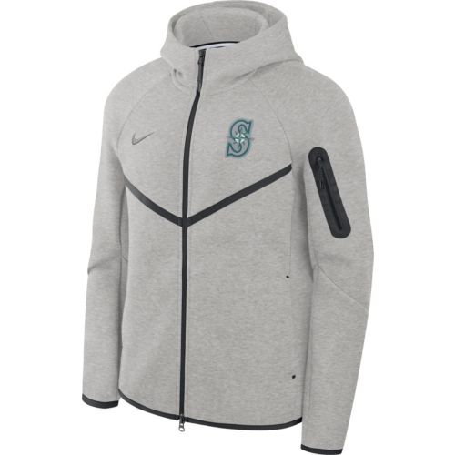Nike Men's Seattle Mariners Olive Tech Fleece Windrunner Full-Zip
