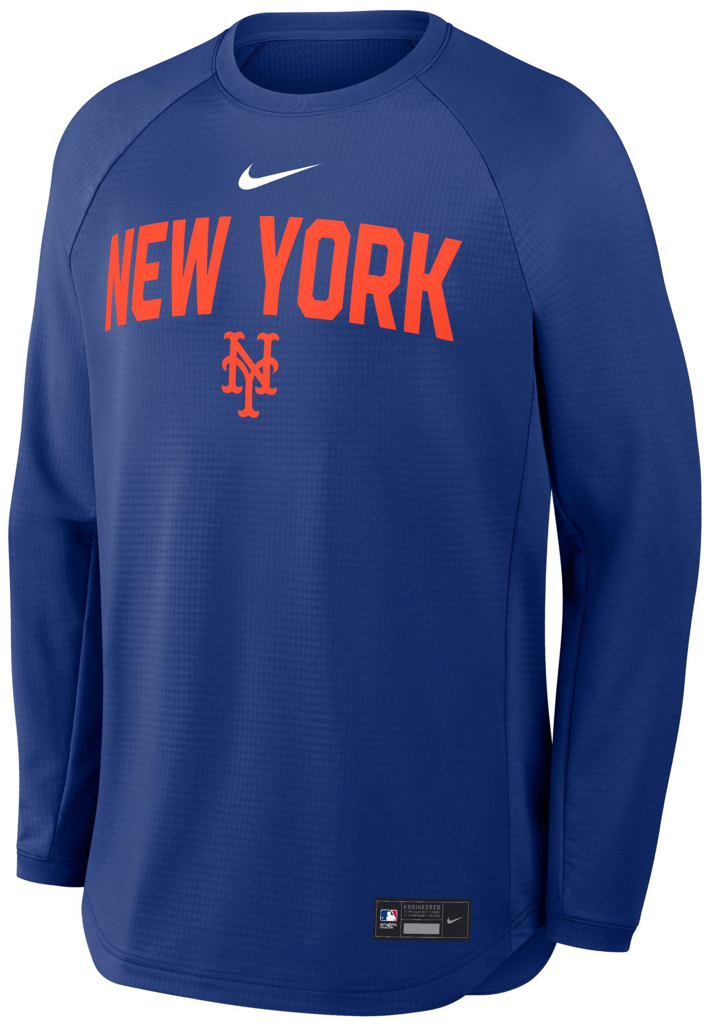 Nike Men's New York Mets Navy Authentic Collection Midweight Crewneck Sweatshirt
