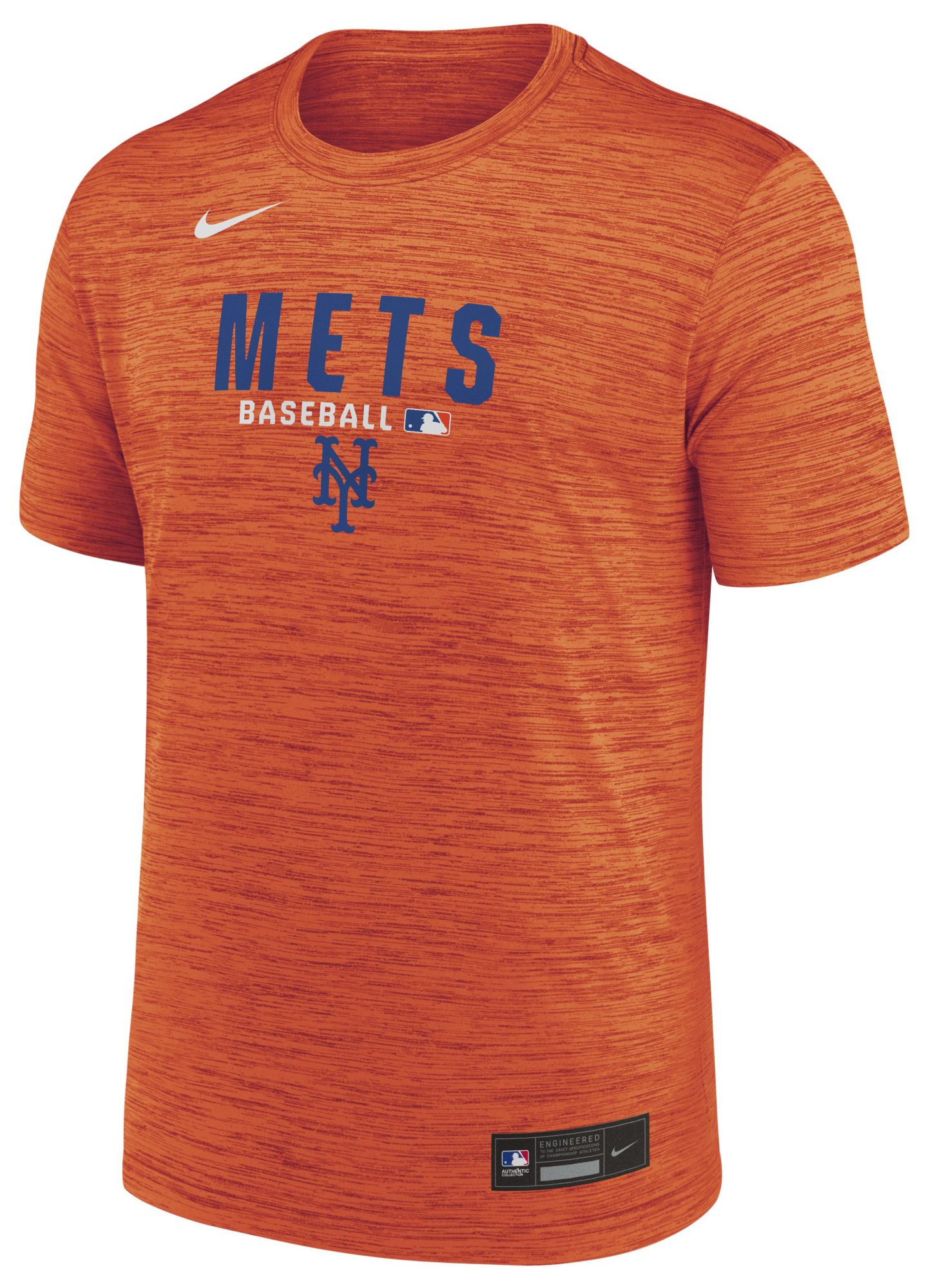 Nike Men's New York Mets Orange Authentic Collection Velocity T-Shirt
