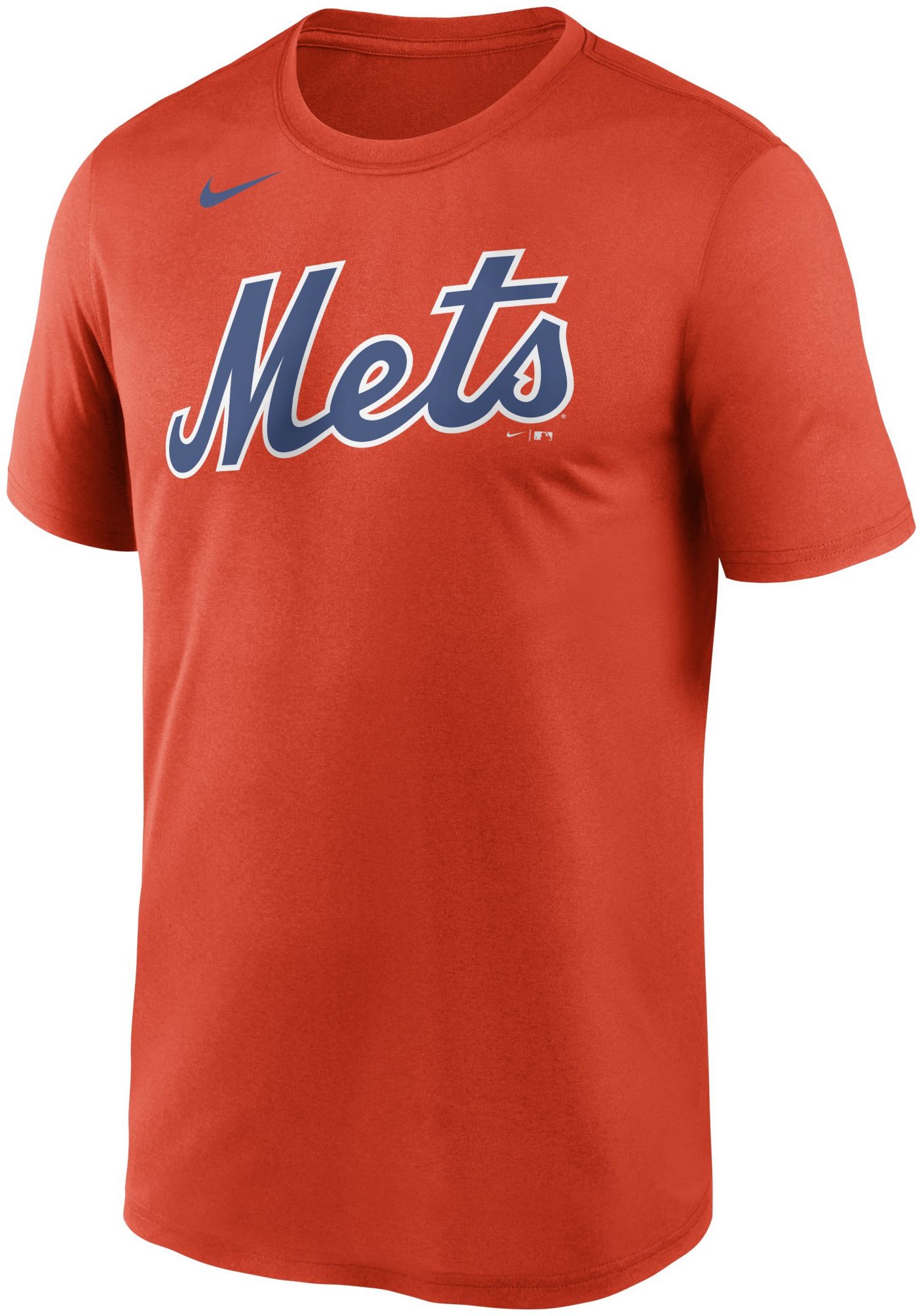 Nike Men's New York Mets Orange Wordmark Legend T-Shirt