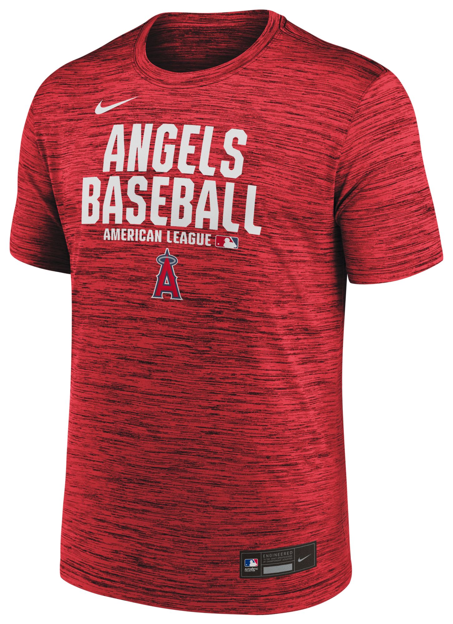 Nike Men's Los Angeles Angels Red Authentic Collection Velocity T-Shirt