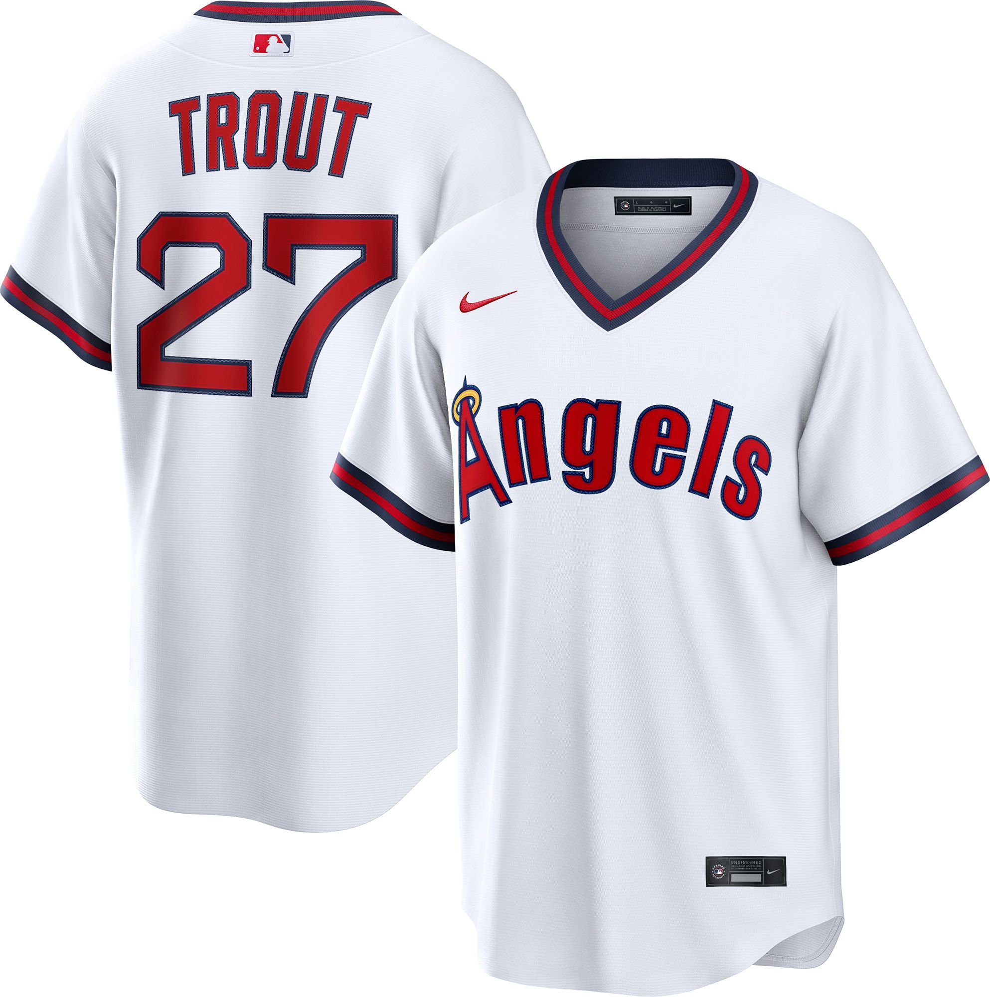 Nike Men's Los Angeles Angels White Mike Trout #27 Alternate Replica Jersey