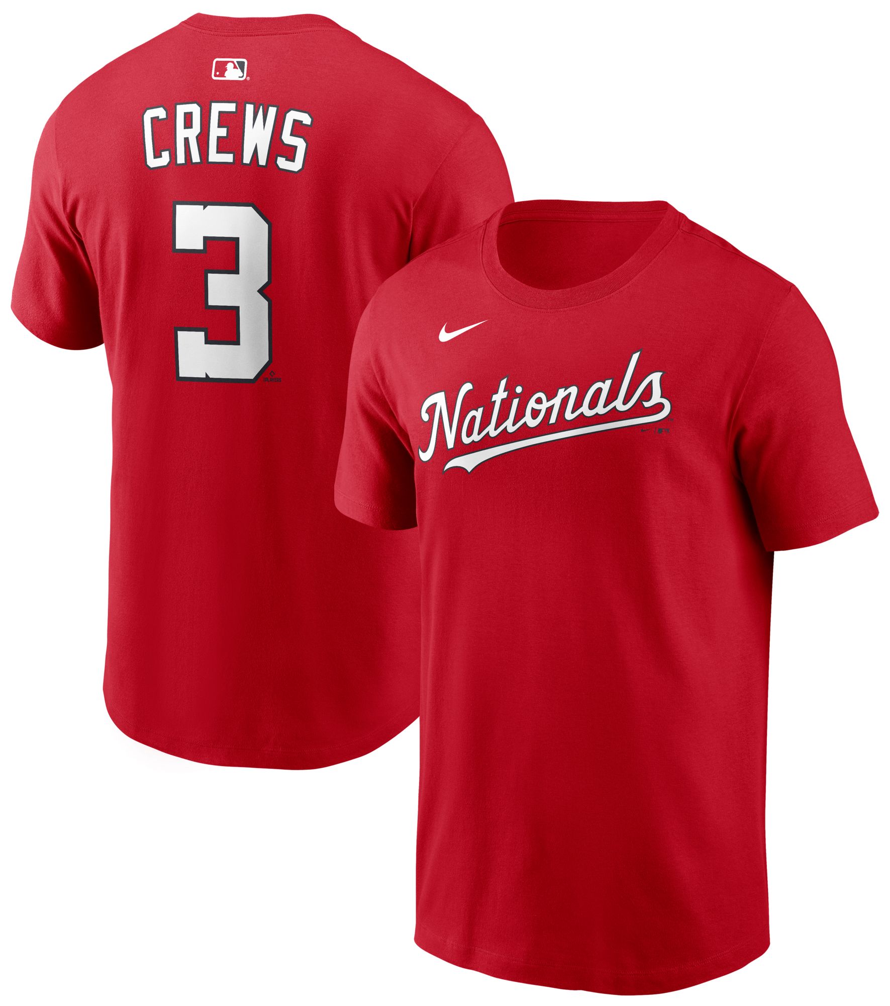 Nike Men's Washington Nationals Dylan Crews #3 Red Home T-Shirt