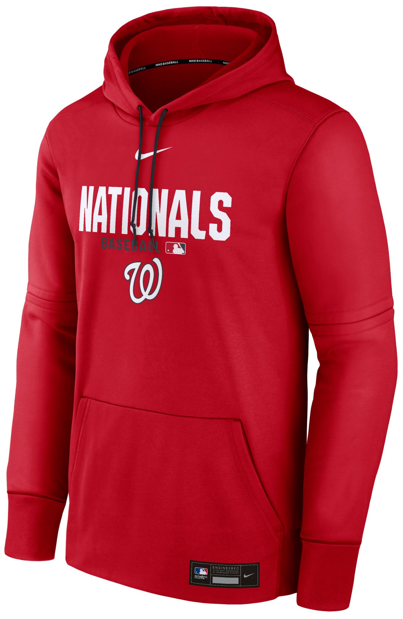 Nike Men's Washington Nationals Red Authentic Collection Therma Hoodie