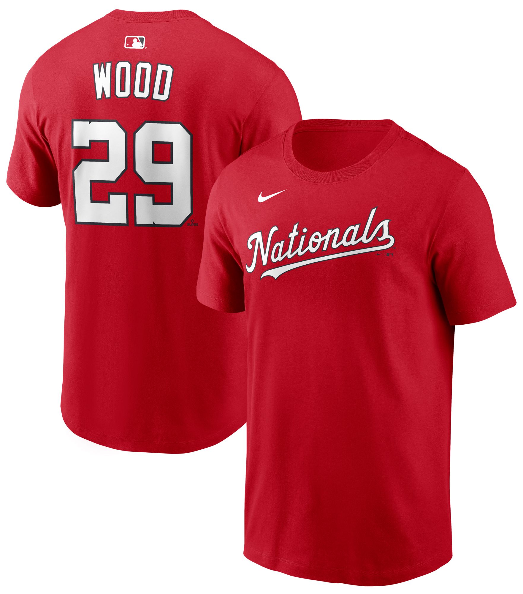 Nike Men's Washington Nationals James Wood #29 Red Home T-Shirt