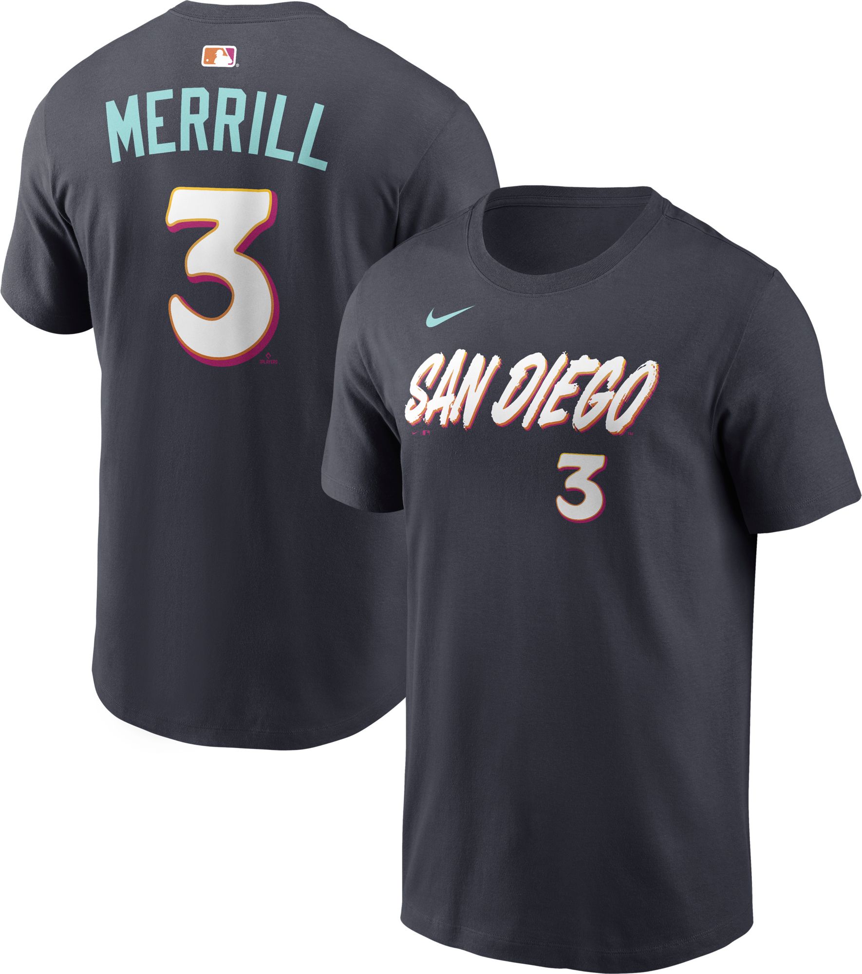 Nike Men's San Diego Padres 2026 City Connect Jackson Merrill #3 T-Shirt