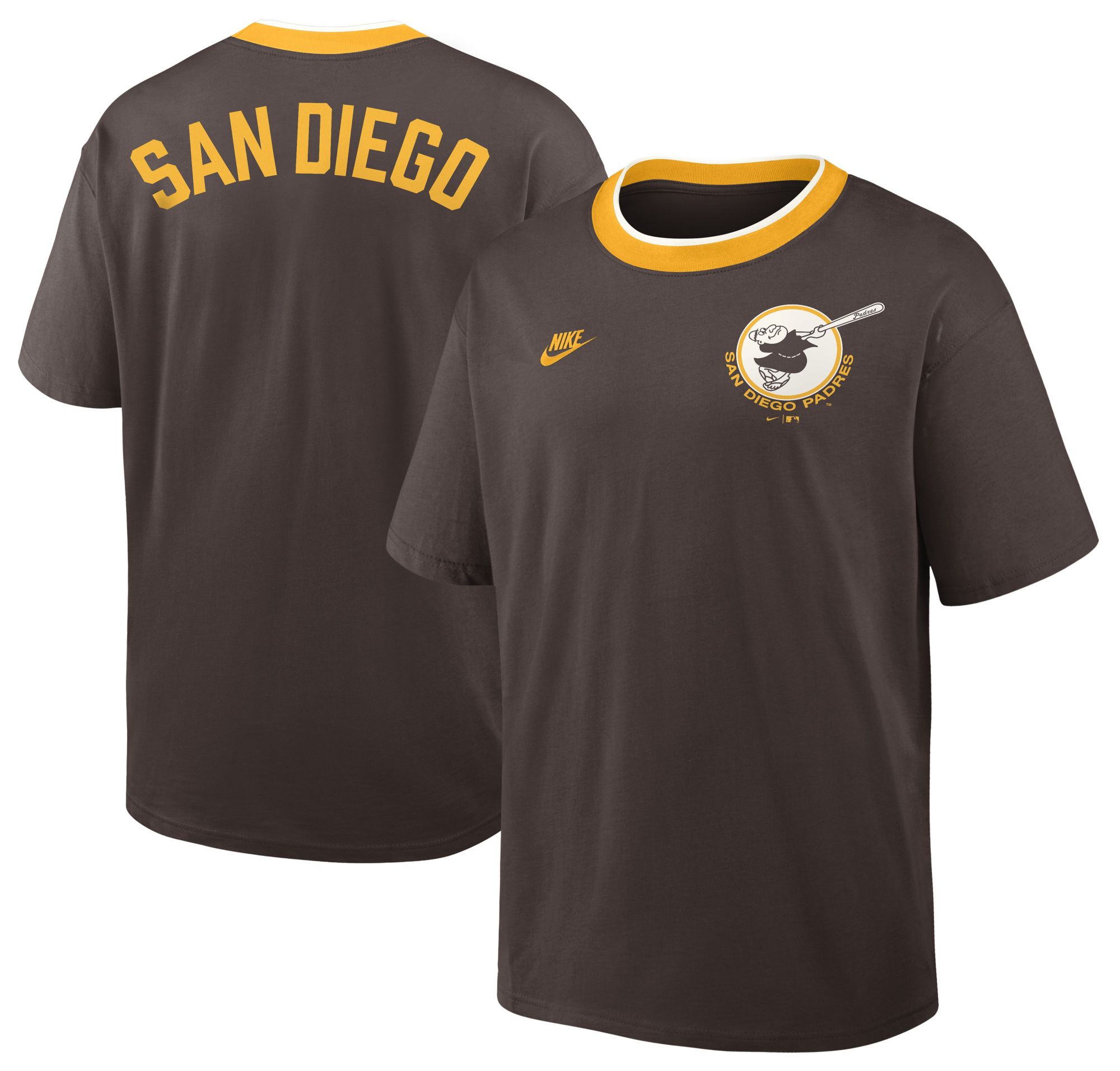 Nike Men's San Diego Padres Brown Cooperstown Air Fit T-Shirt