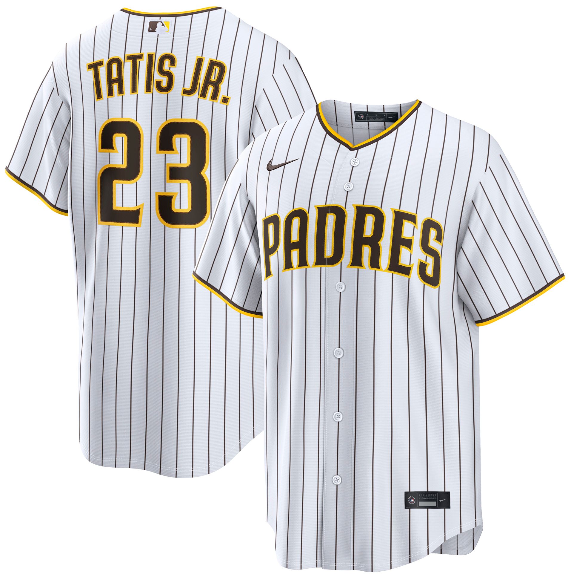 Nike Men's San Diego Padres Fernando Tatis Jr. #23 White Home Replica Jersey