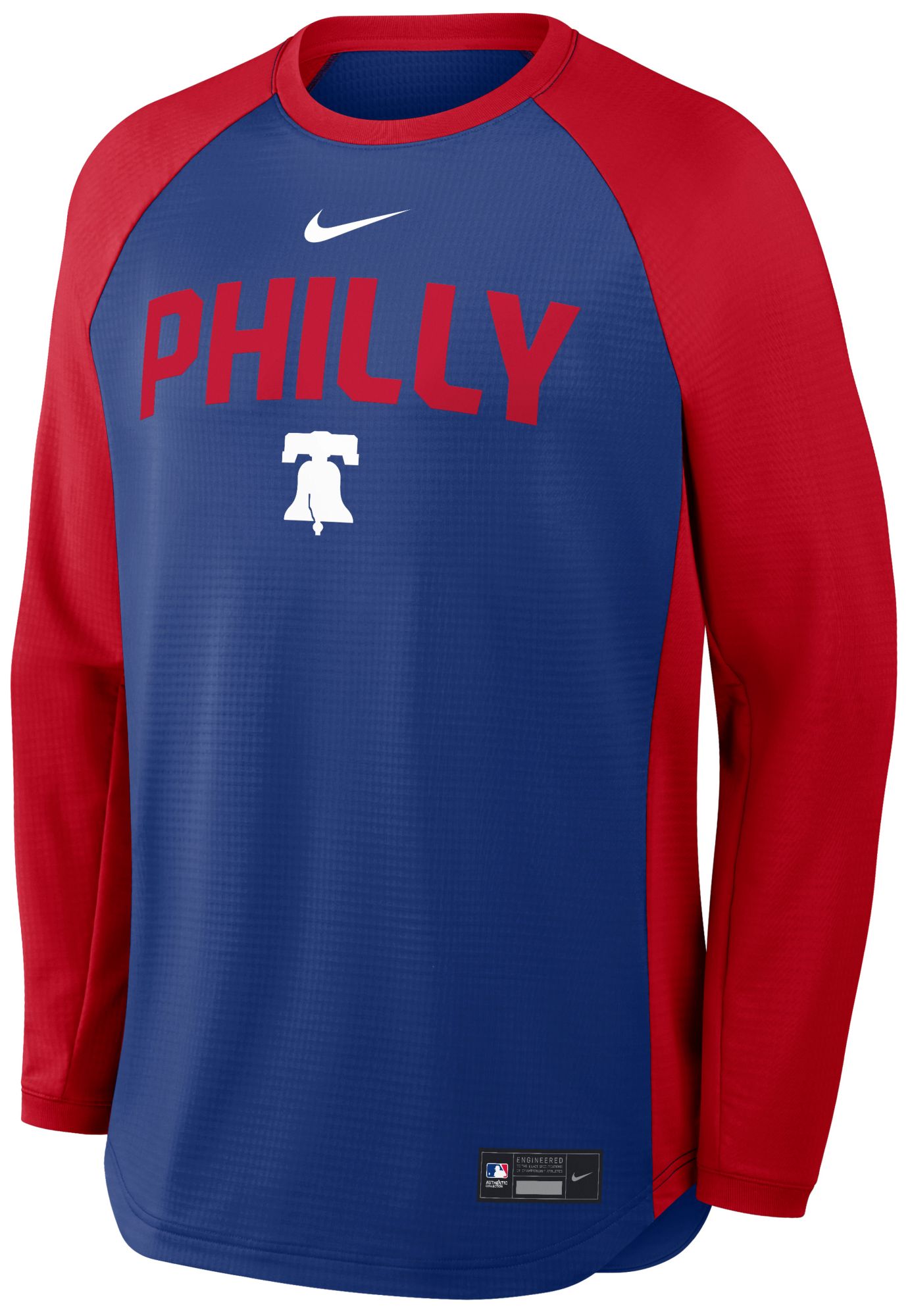 Nike Men's Philadelphia Phillies Red Authentic Collection Midweight Crewneck Sweatshirt