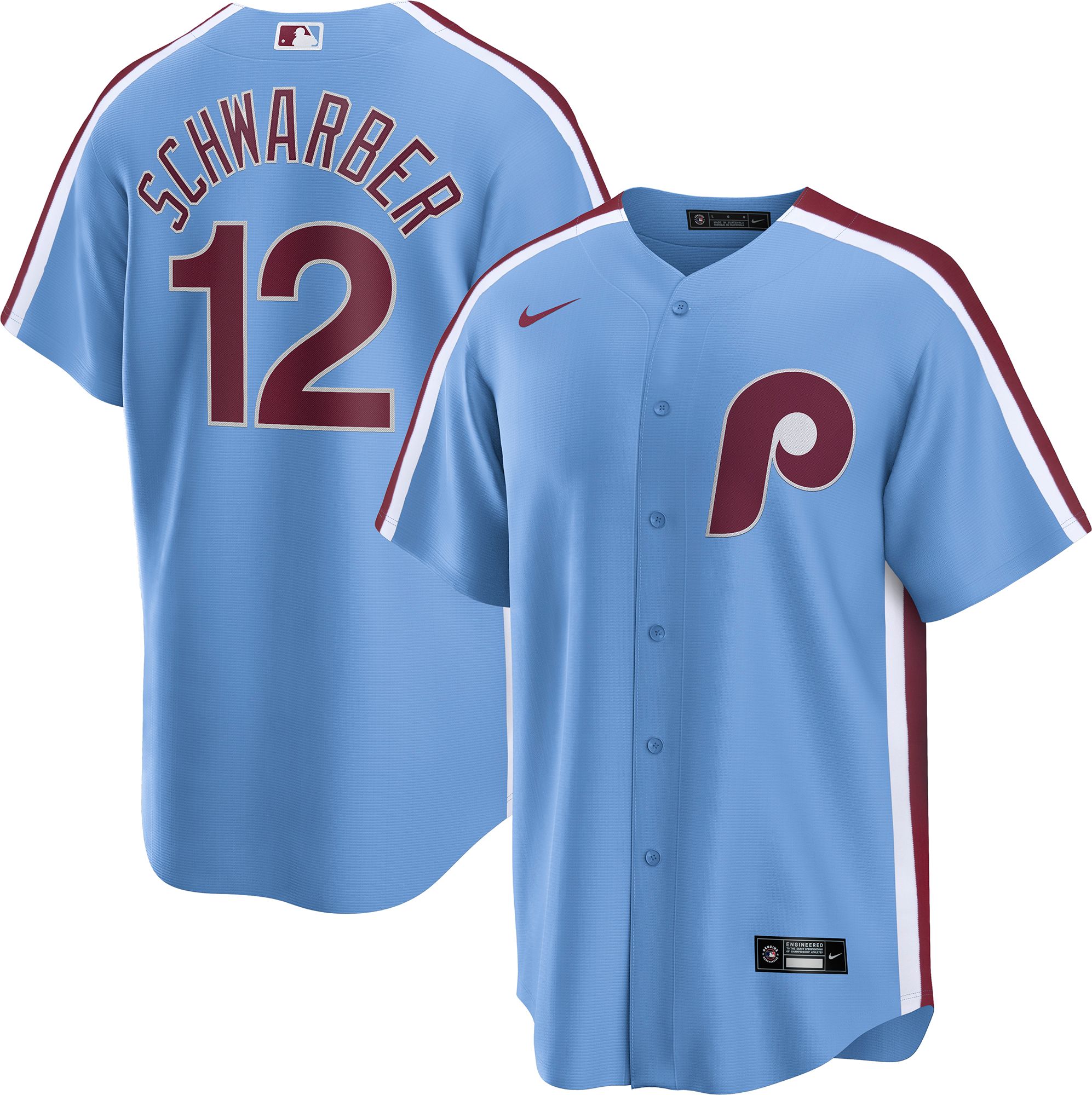 Nike Men's Philadelphia Phillies Kyle Schwarber #12 Blue Alternate Replica Jersey