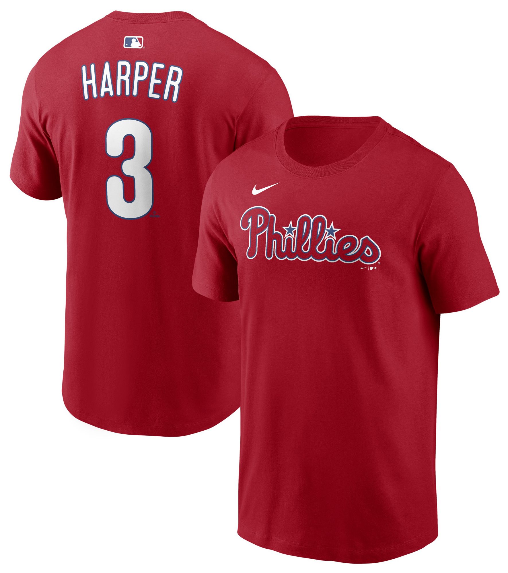 Nike Men's Philadelphia Phillies Bryce Harper #3 Red Home T-Shirt