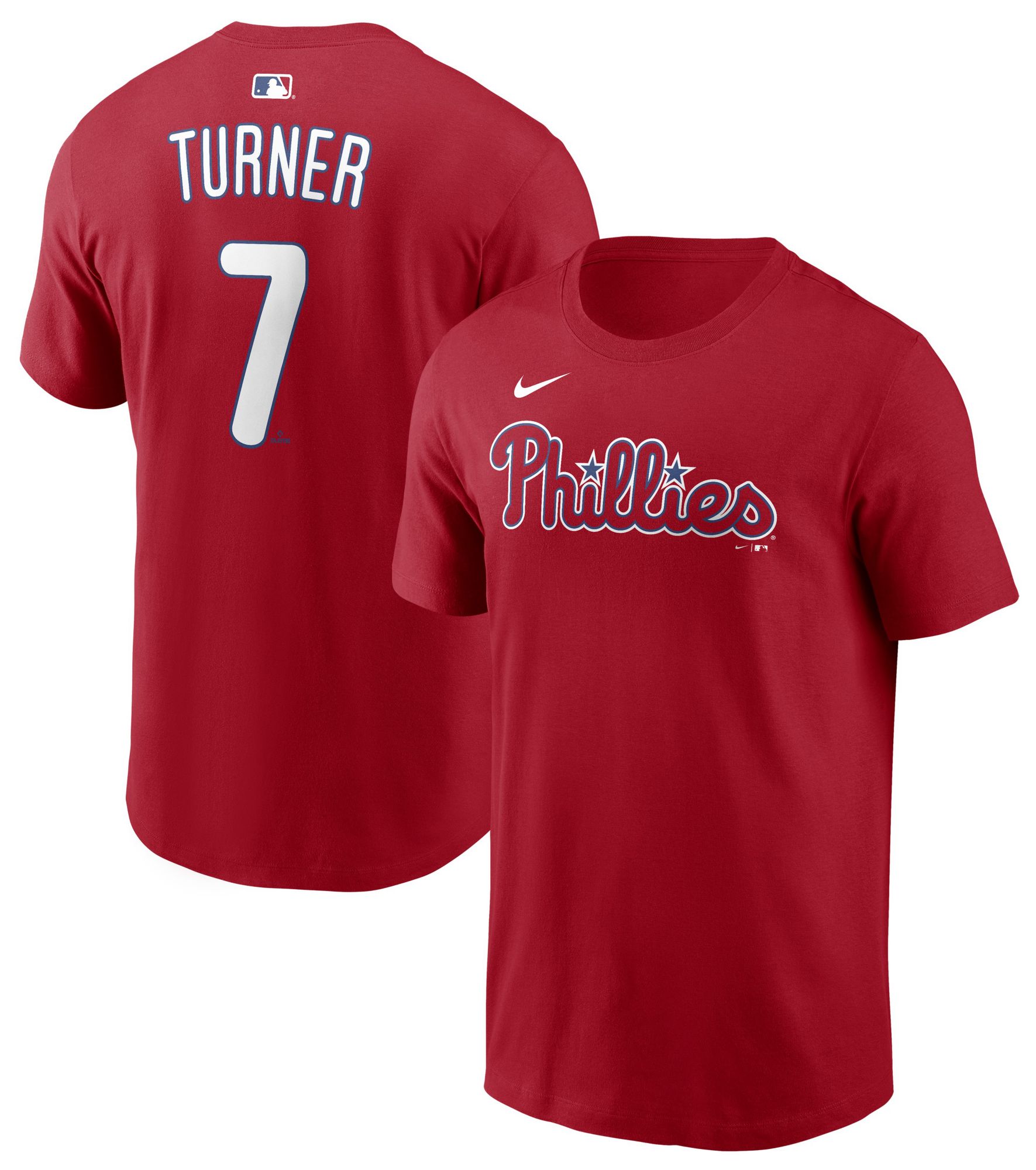 Nike Men's Philadelphia Phillies Trea Turner #7 Red Home T-Shirt