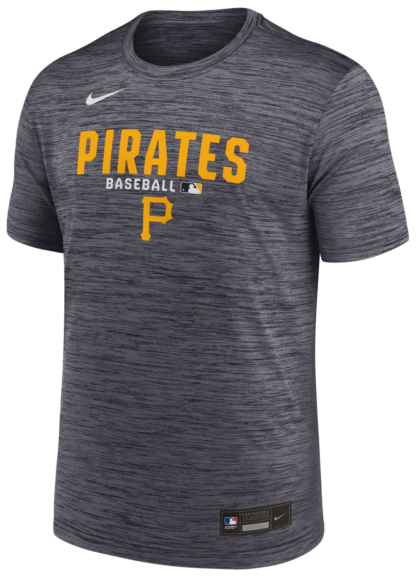 Nike Men's Pittsburgh Pirates Black Authentic Collection Velocity T-Shirt