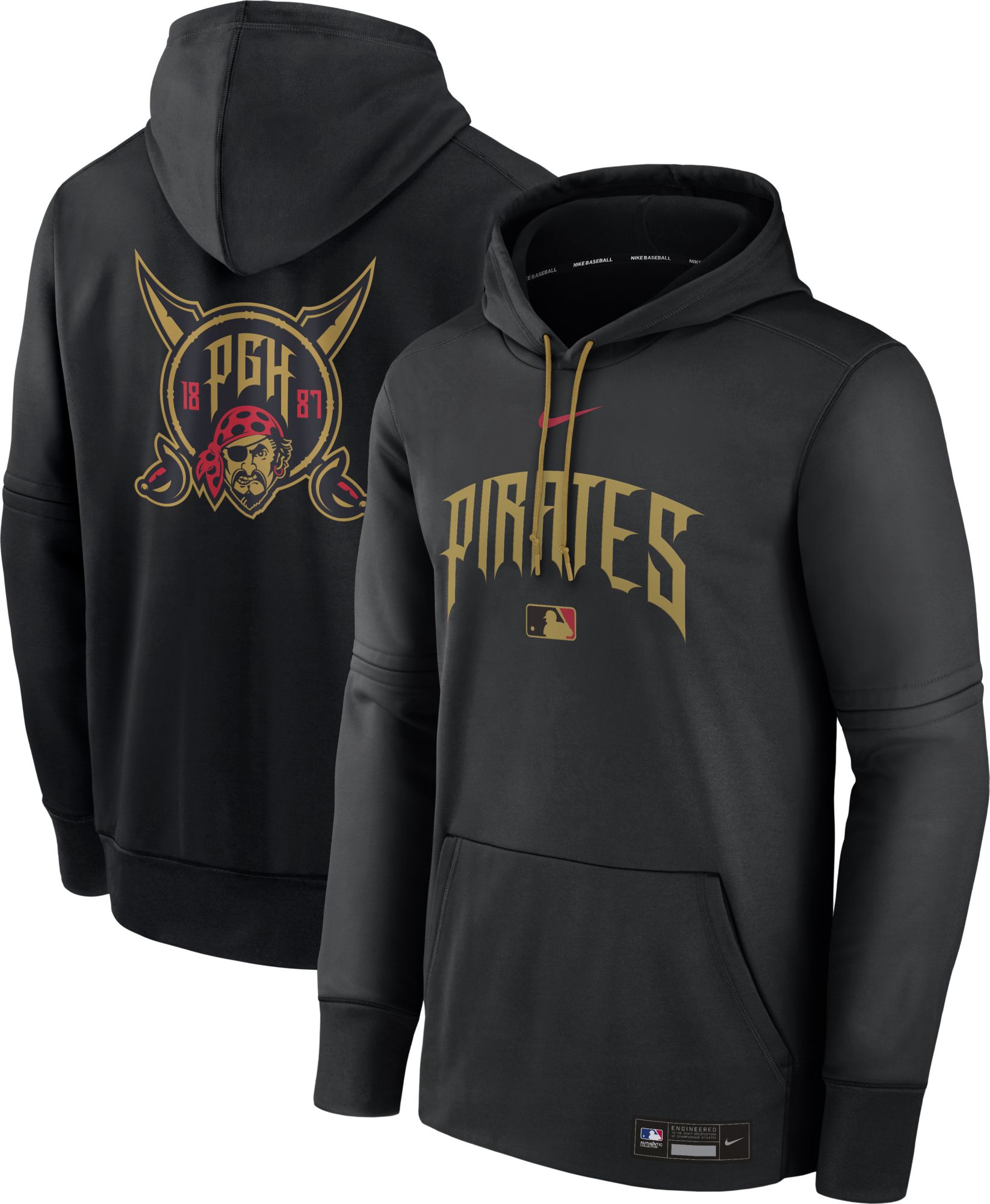 Nike Men's Pittsburgh Pirates 2026 City Connect Therma Authentic Collection Hoodie