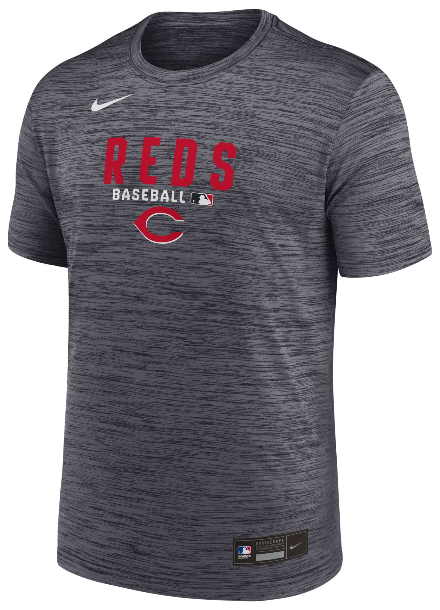 Nike Men's Cincinnati Reds Black Authentic Collection Velocity T-Shirt