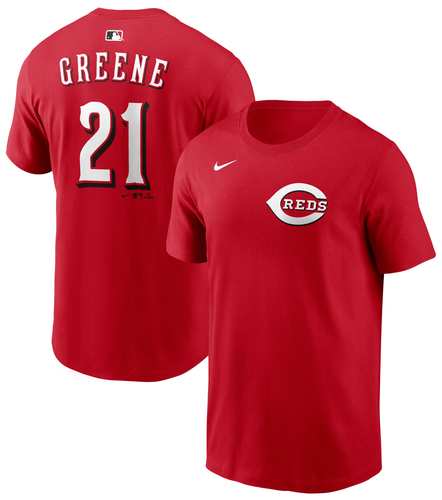 Nike Men's Cincinnati Reds Hunter Greene #21 Red Home T-Shirt