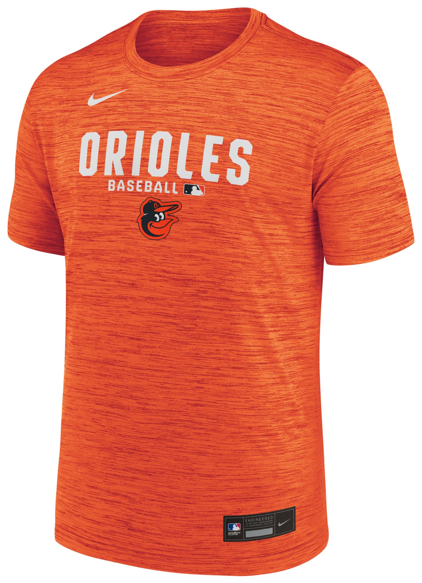 Nike Men's Baltimore Orioles Orange Authentic Collection Velocity T-Shirt