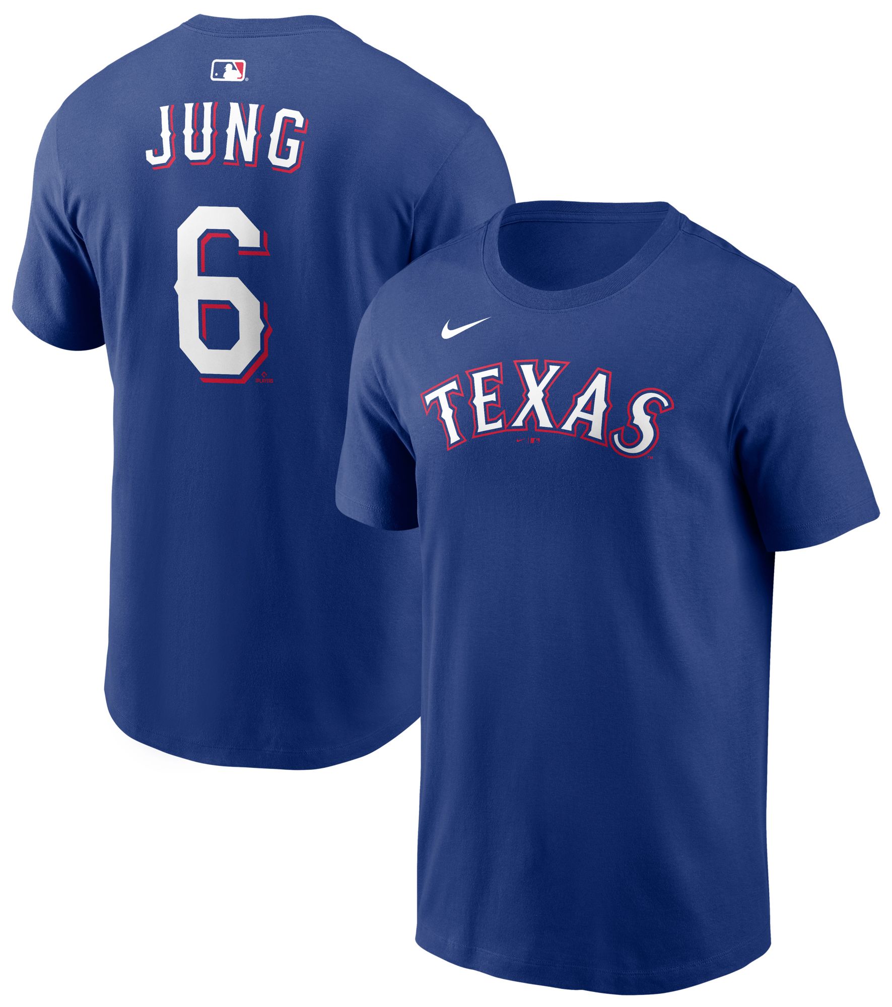 Nike Men's Texas Rangers Josh Jung #6 Blue Home T-Shirt