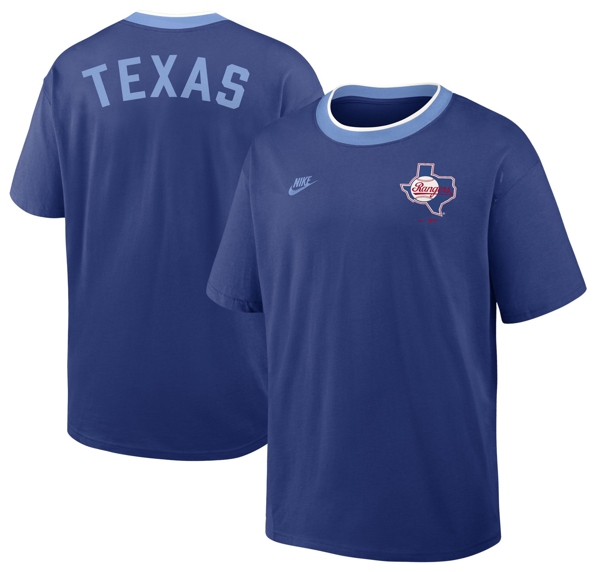 Nike Men's Texas Rangers Blue Cooperstown Air Fit T-Shirt