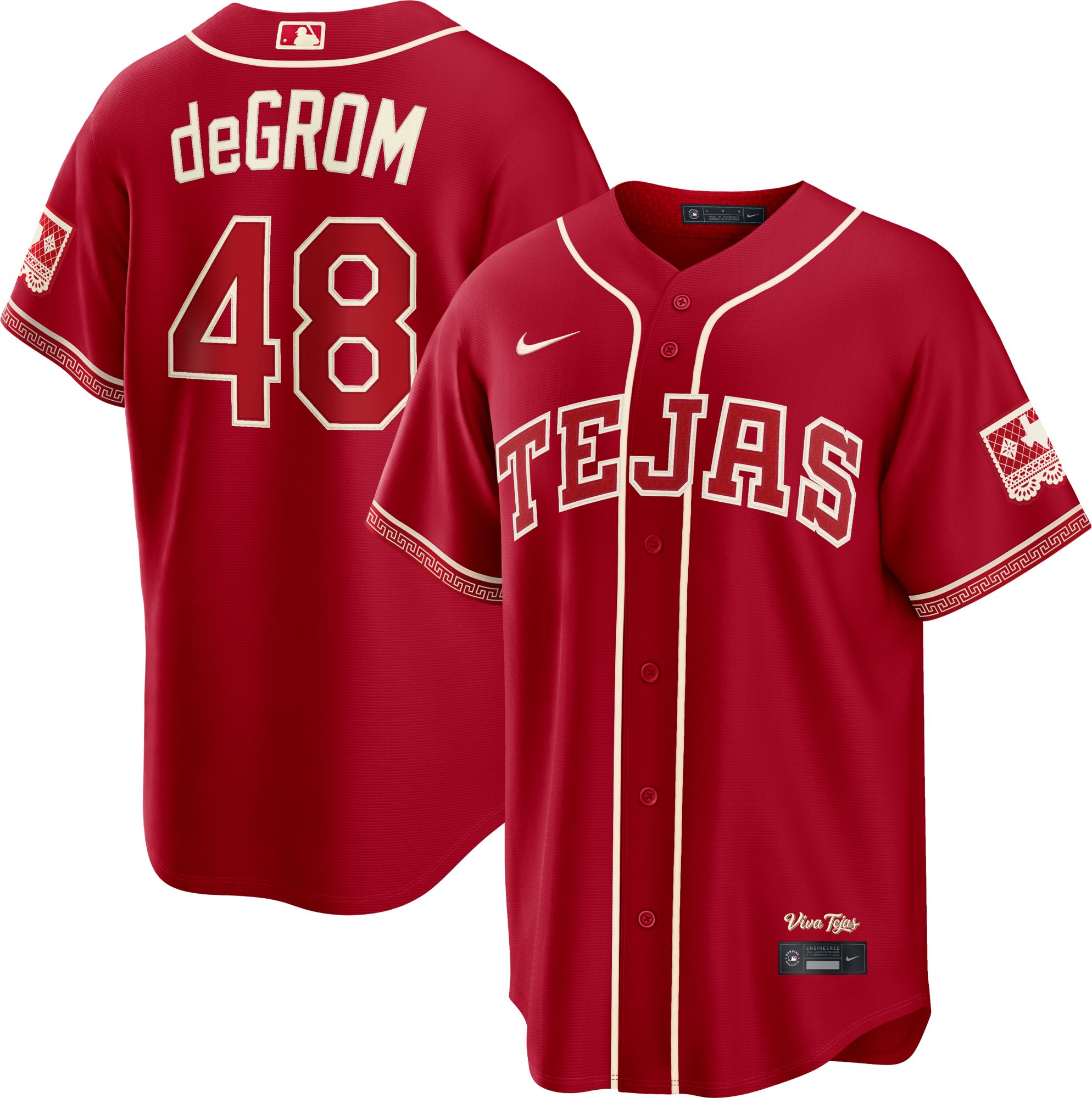 Nike Men's Texas Rangers Jacob deGrom #48 2026 City Connect Stadium Jersey