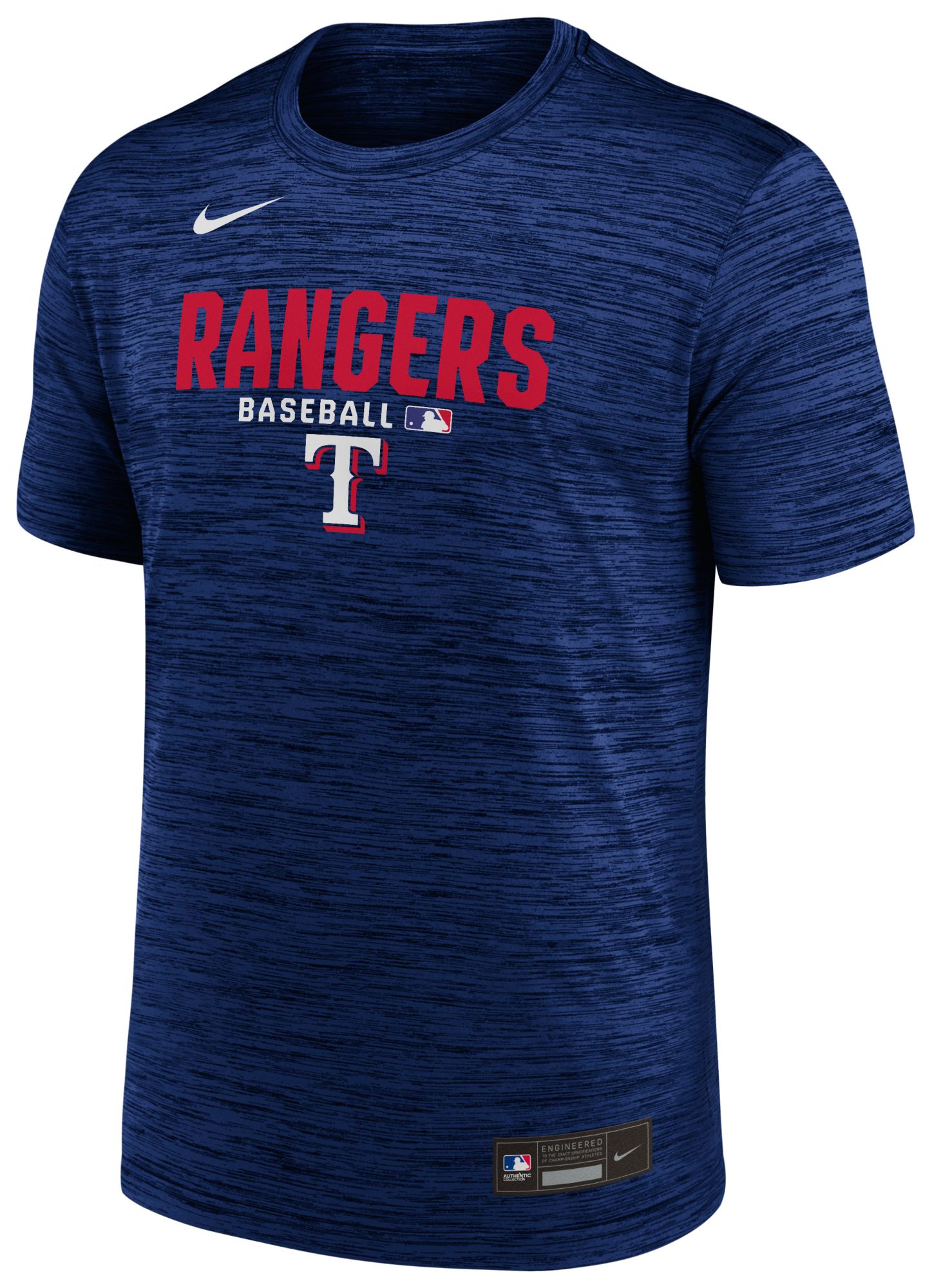 Nike Men's Texas Rangers Royal Authentic Collection Velocity T-Shirt