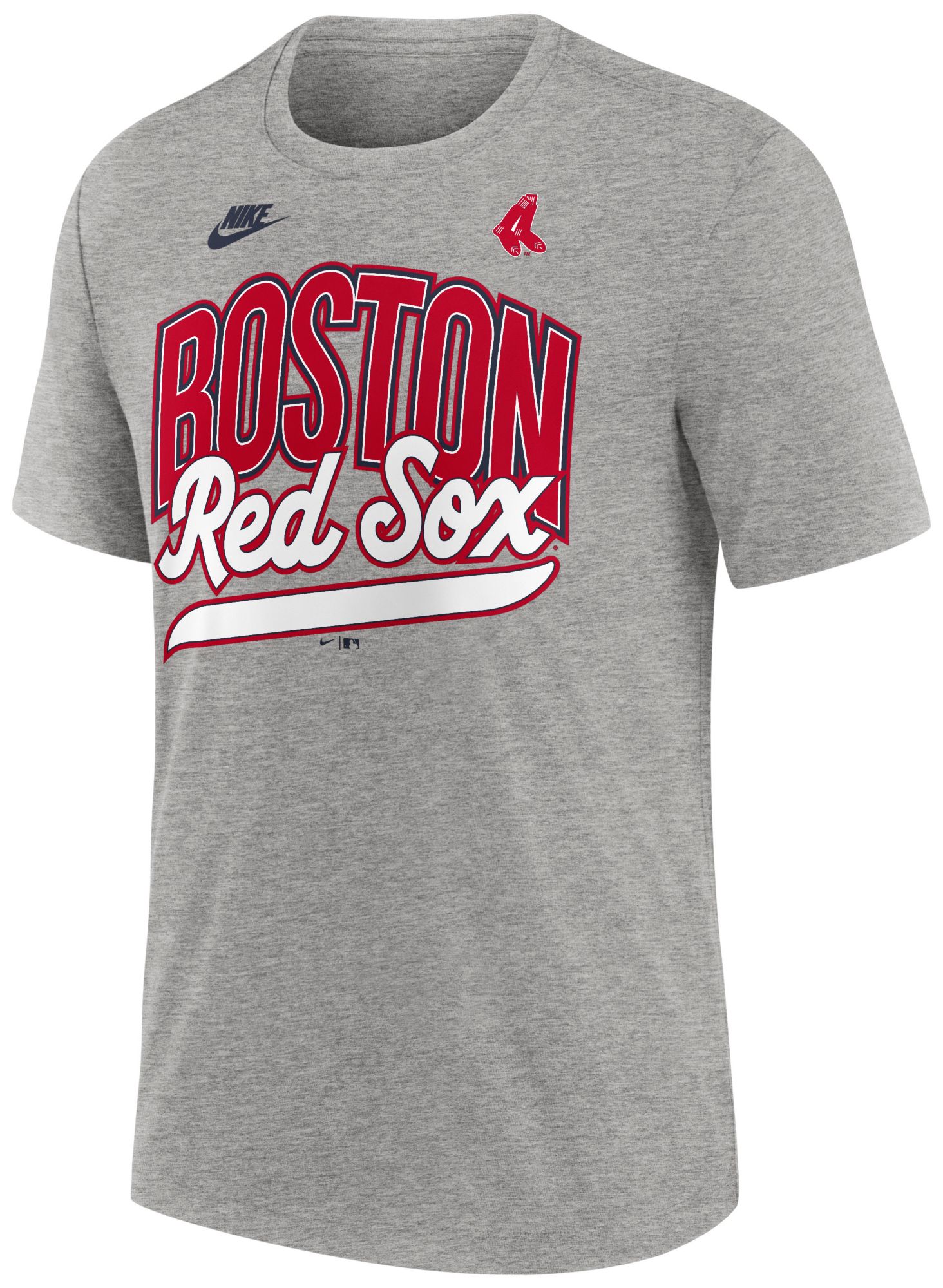 Nike Men's Boston Red Sox Gray Cooperstown Retro Triblend T-Shirt