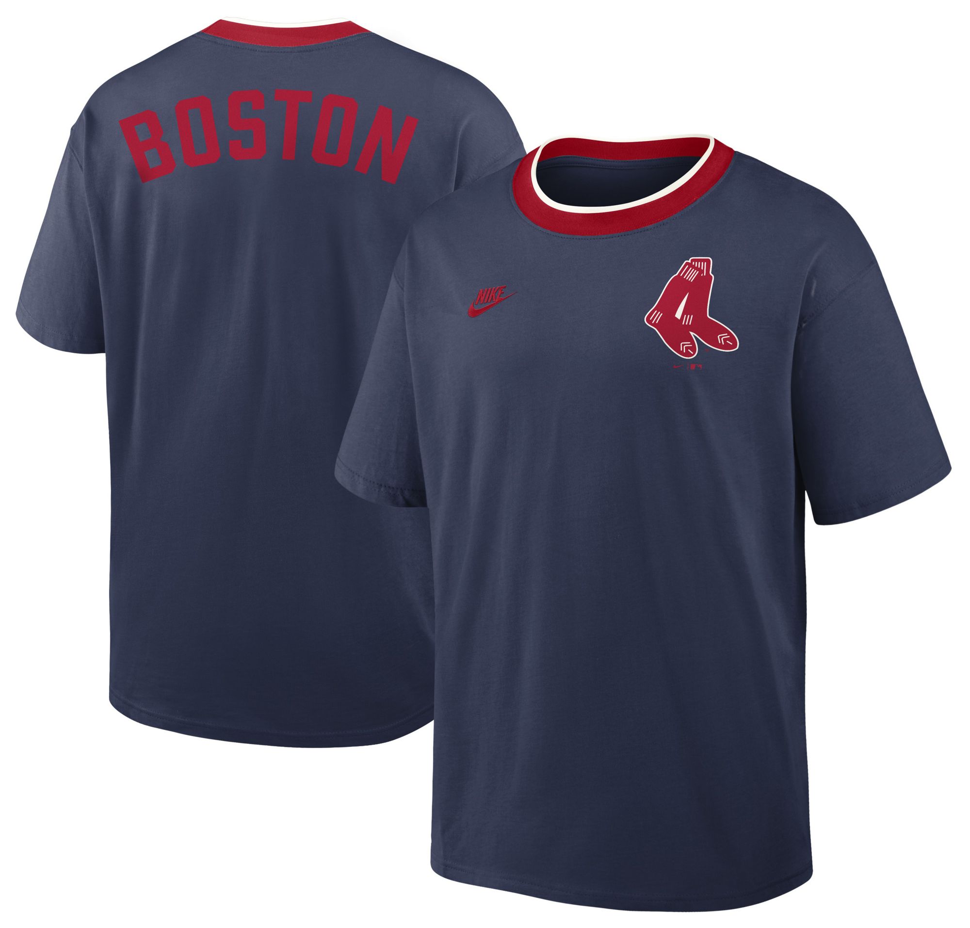 Nike Men's Boston Red Sox Navy Cooperstown Air Fit T-Shirt