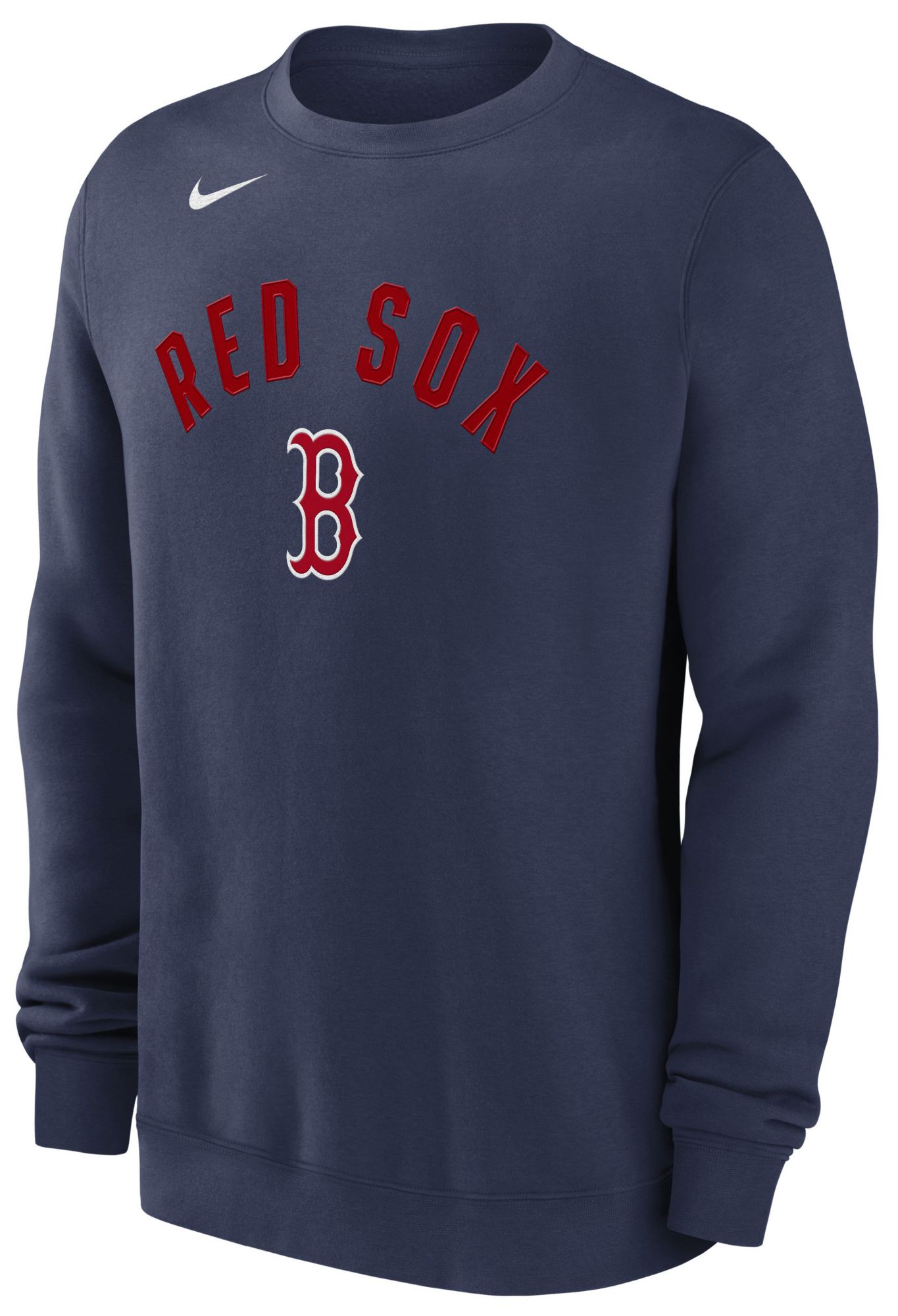 Nike Men's Boston Red Sox Navy Twill Club Crewneck Sweatshirt