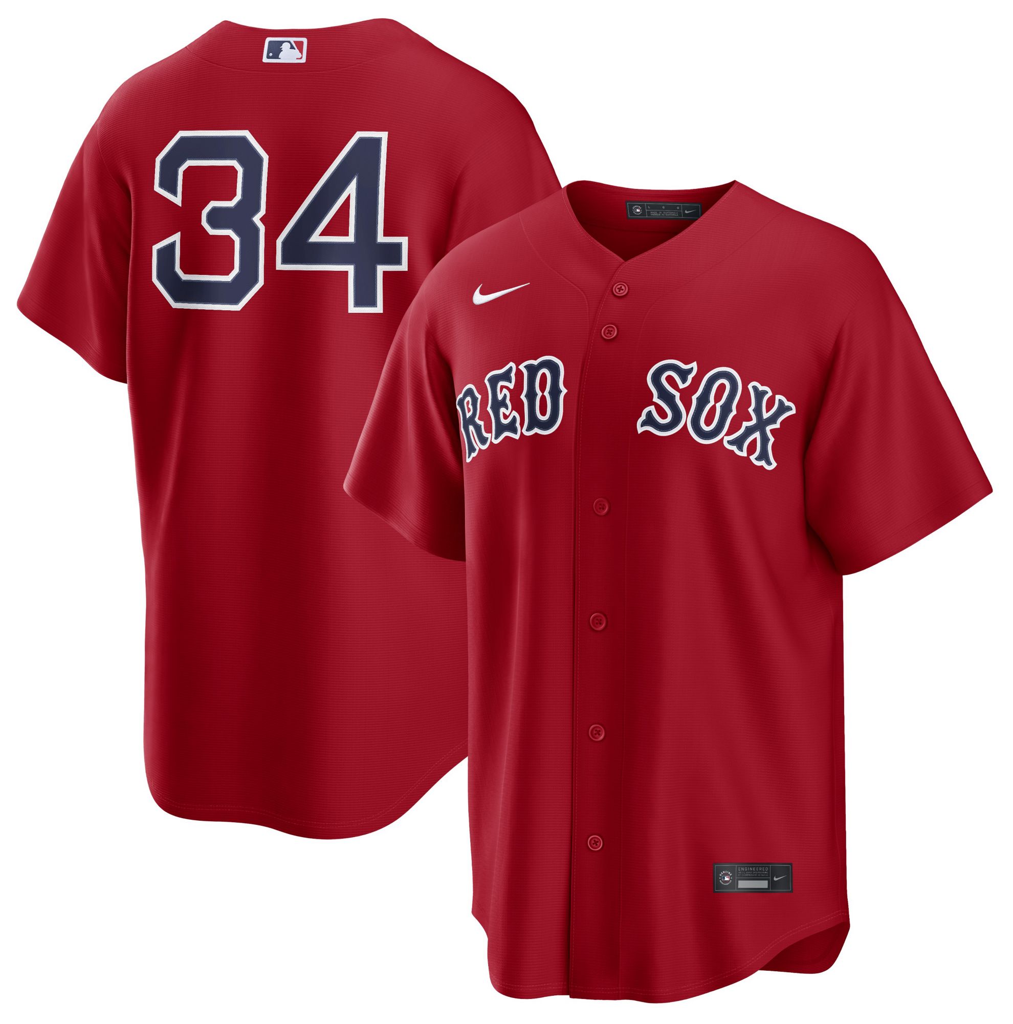 Nike Men's Boston Red Sox Red David Ortiz #34 Alternate Replica Jersey