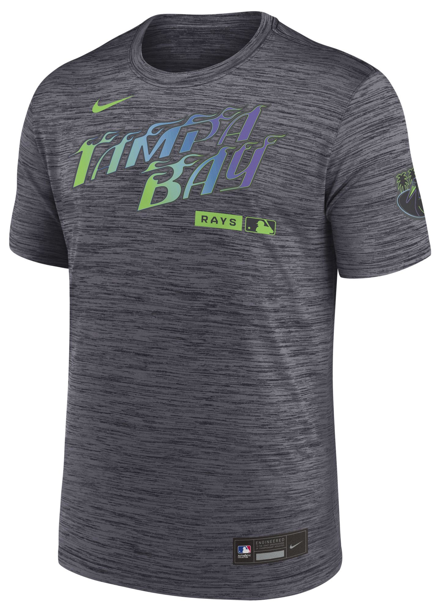Nike Men's City Connect Tampa Bay Rays Authentic Collection Velocity T-Shirt