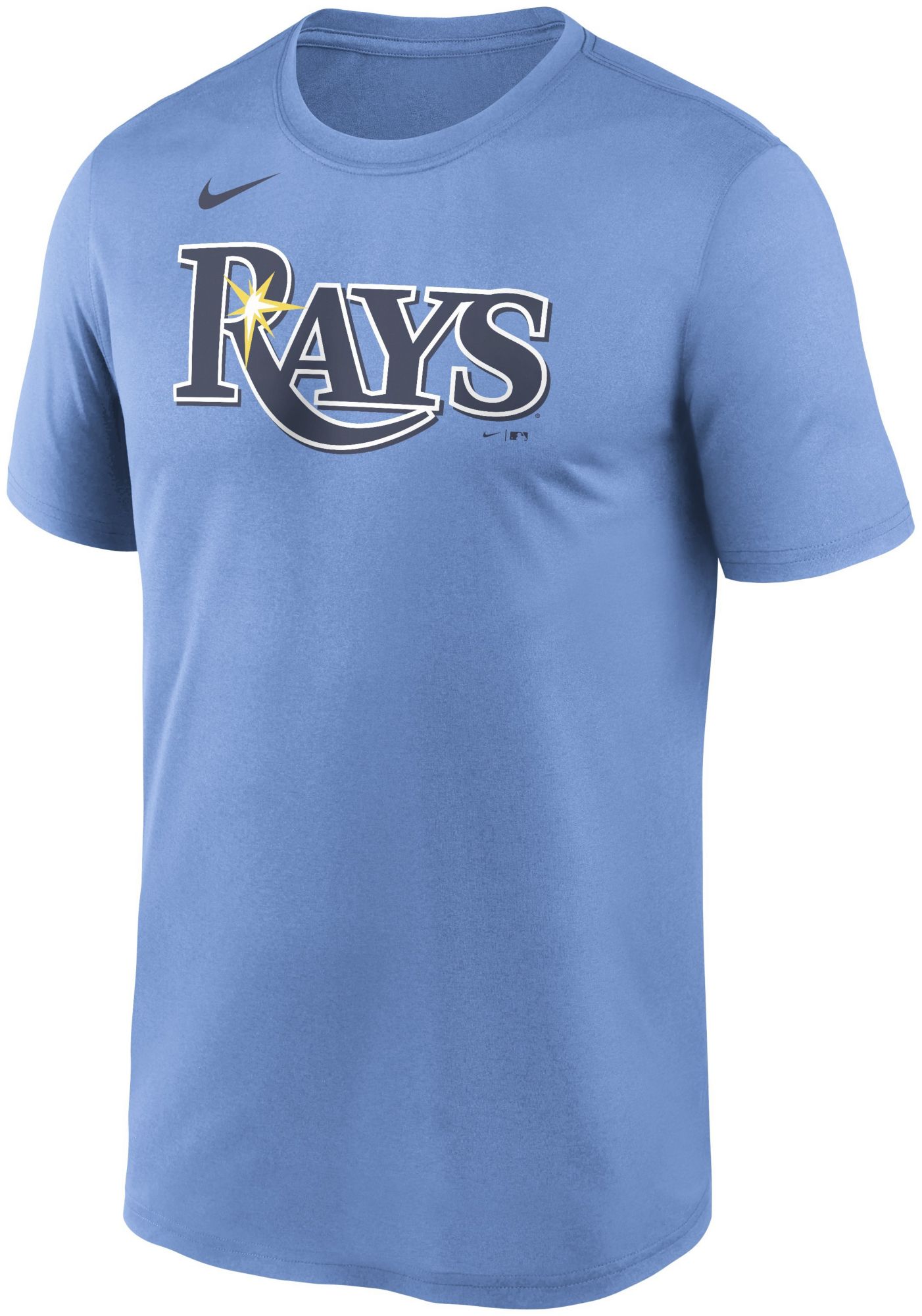 Nike Men's Tampa Bay Rays Blue Wordmark Legend T-Shirt