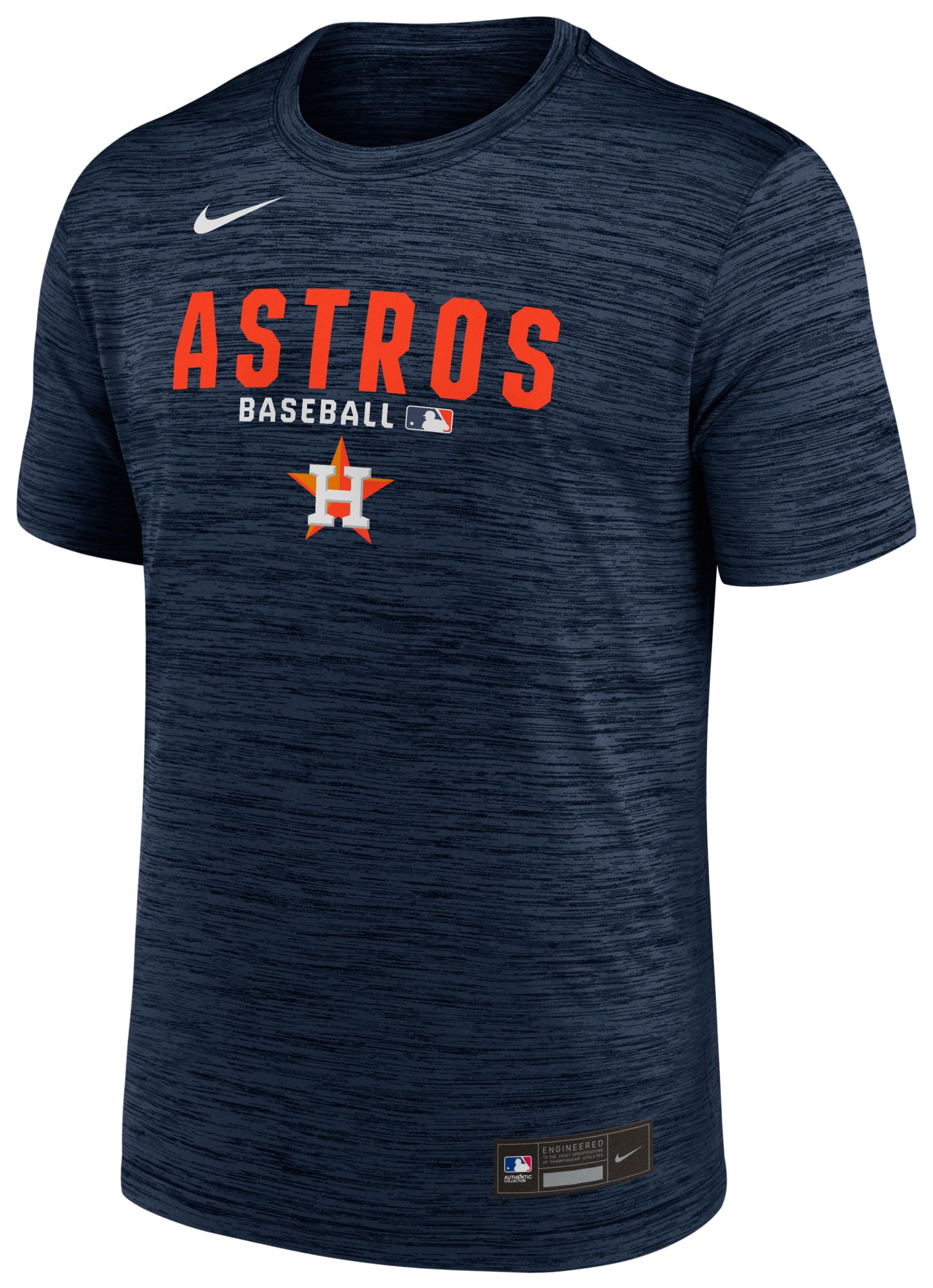 Nike Men's Houston Astros Navy Authentic Collection Velocity T-Shirt