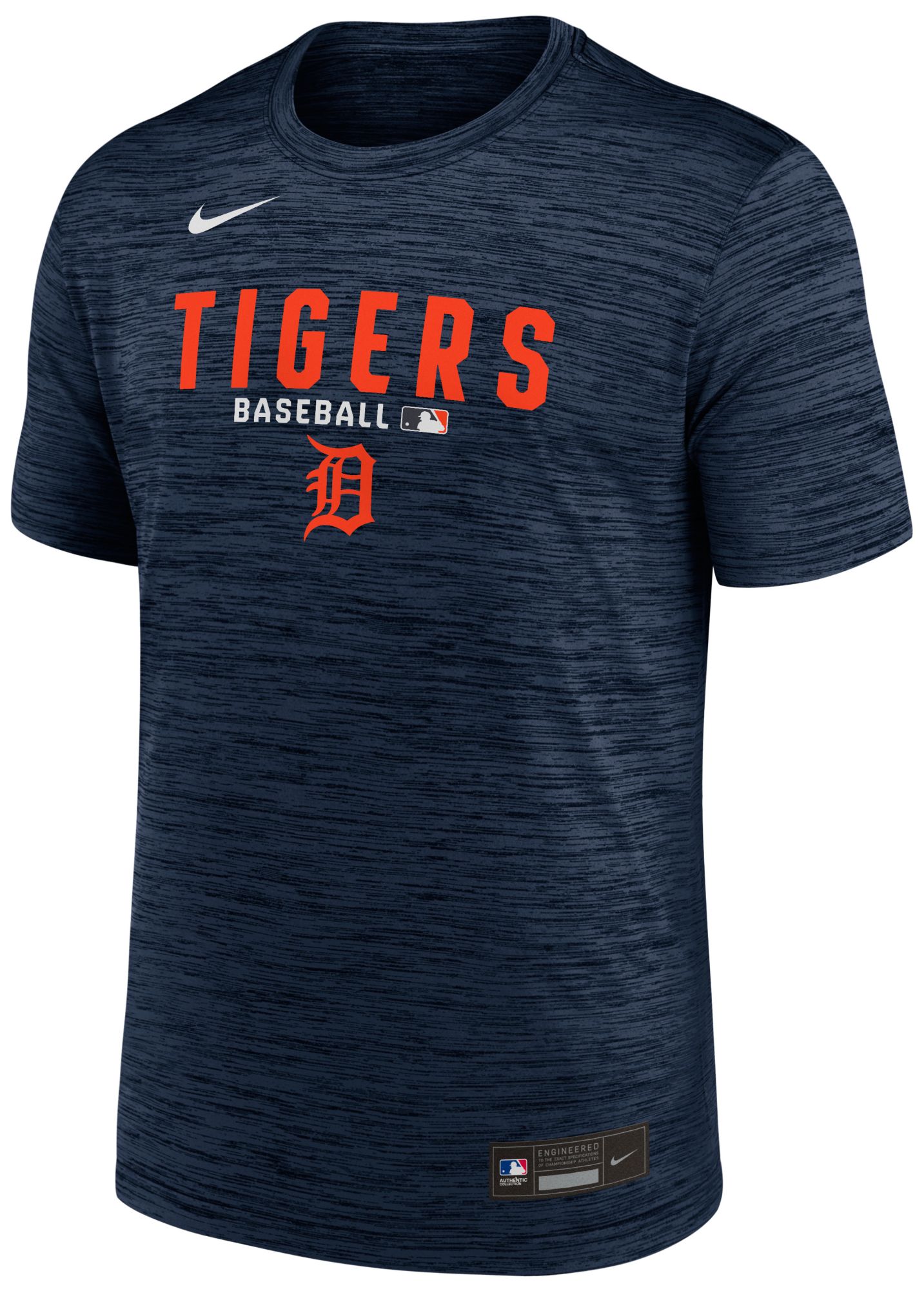 Nike Men's Detroit Tigers Blue Authentic Collection Velocity T-Shirt