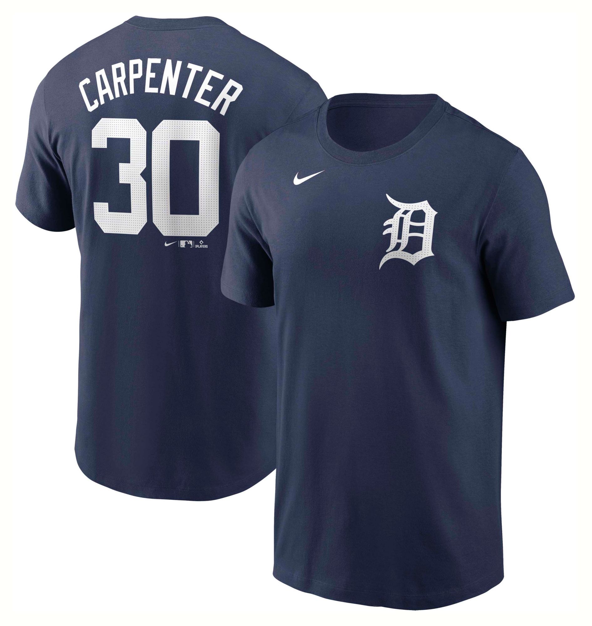 Nike Men's Detroit Tigers Kerry Carpenter #30 Navy T-Shirt