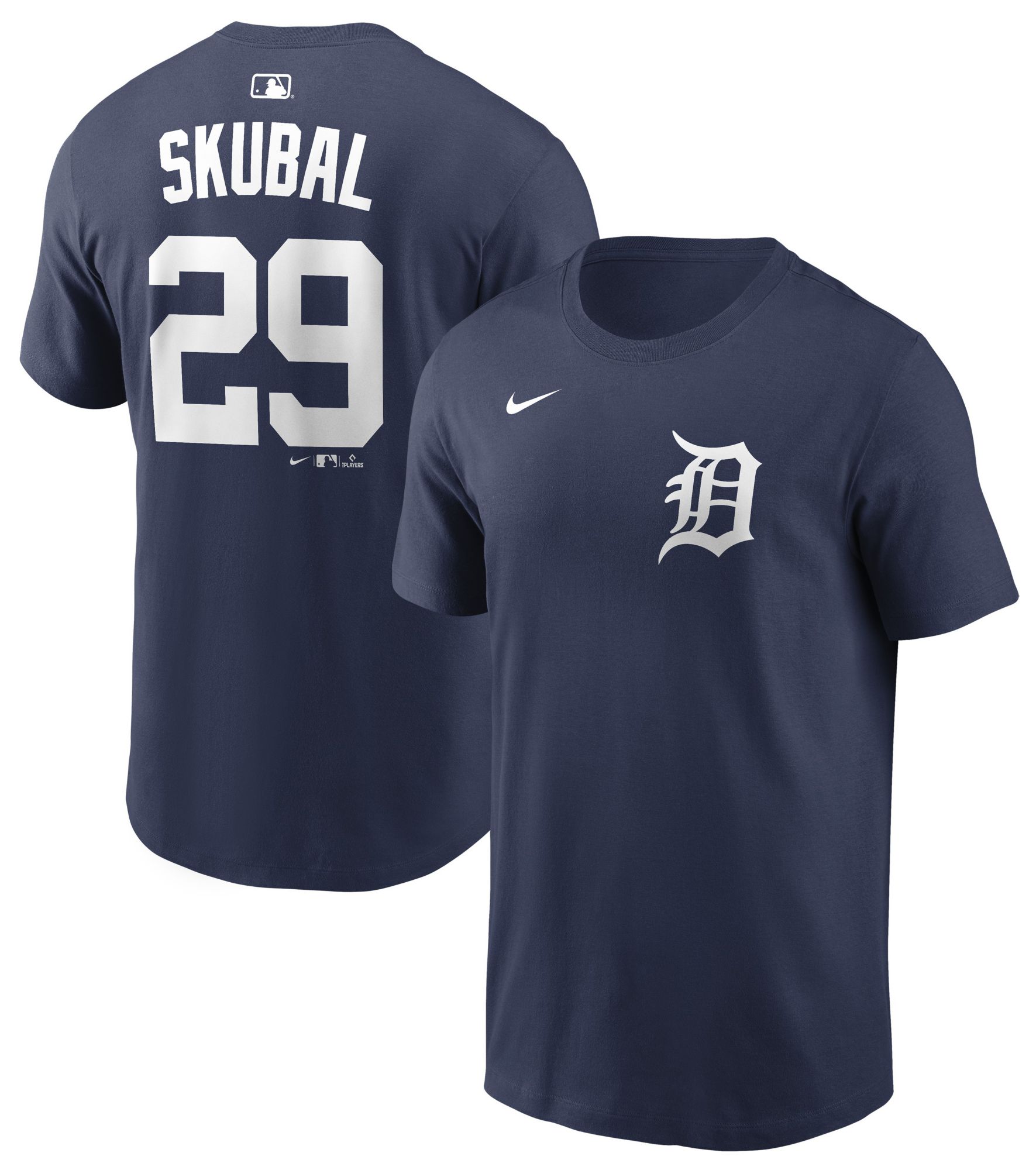 Nike Men's Detroit Tigers Tarik Skubal #29 Navy Home T-Shirt