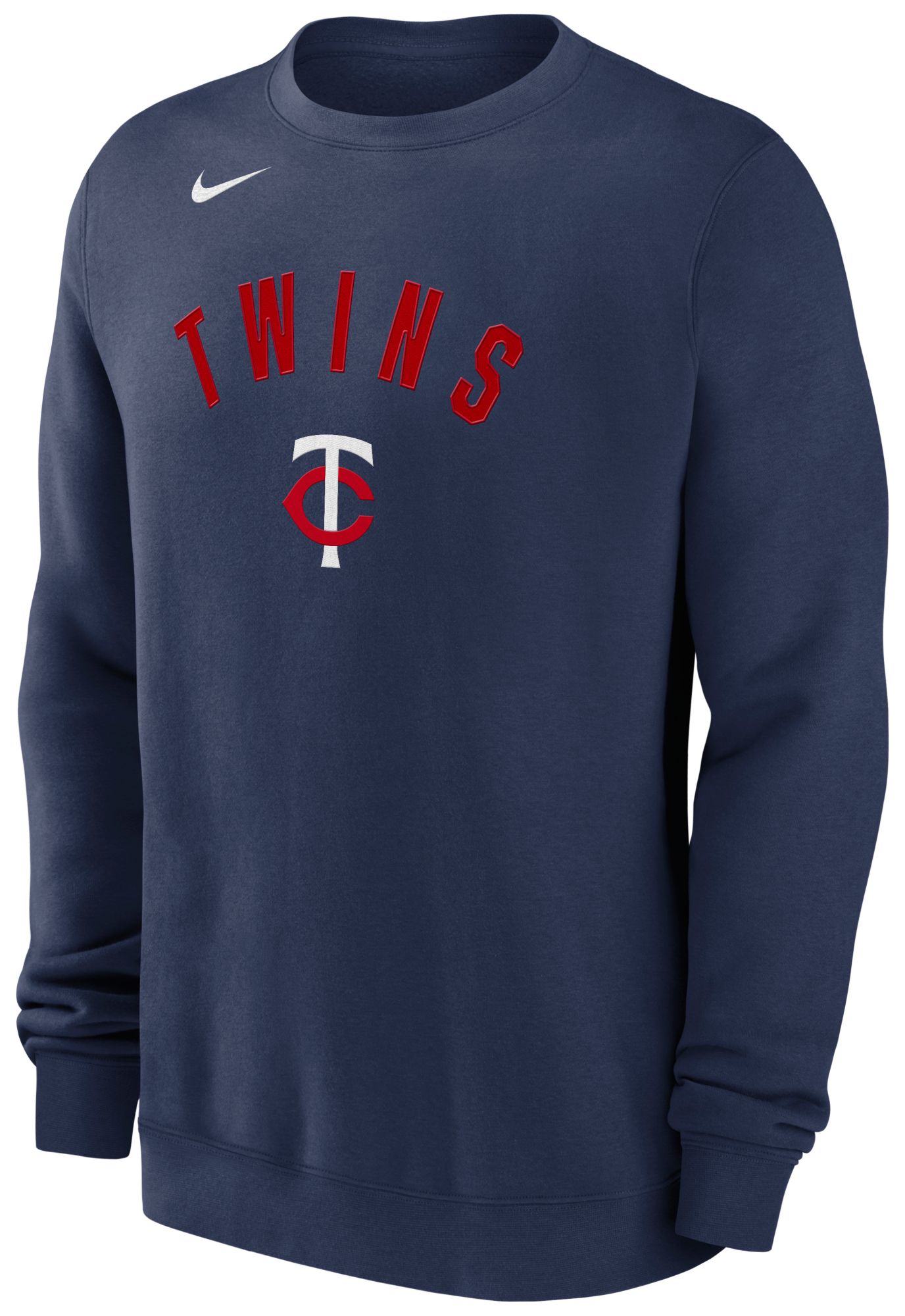 Nike Men's Minnesota Twins Navy Twill Club Crewneck Sweatshirt