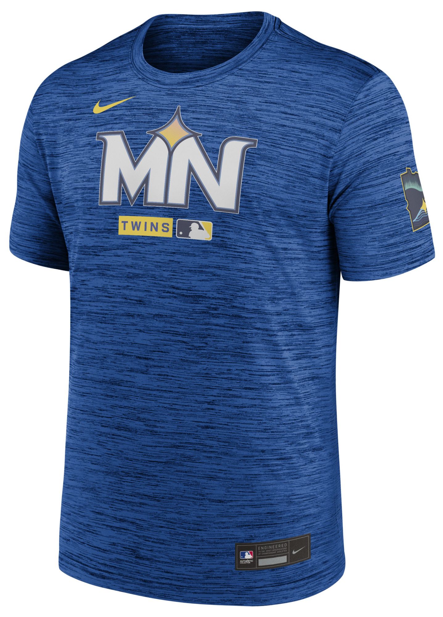 Nike Men's City Connect Minnesota Twins Authentic Collection Velocity T-Shirt
