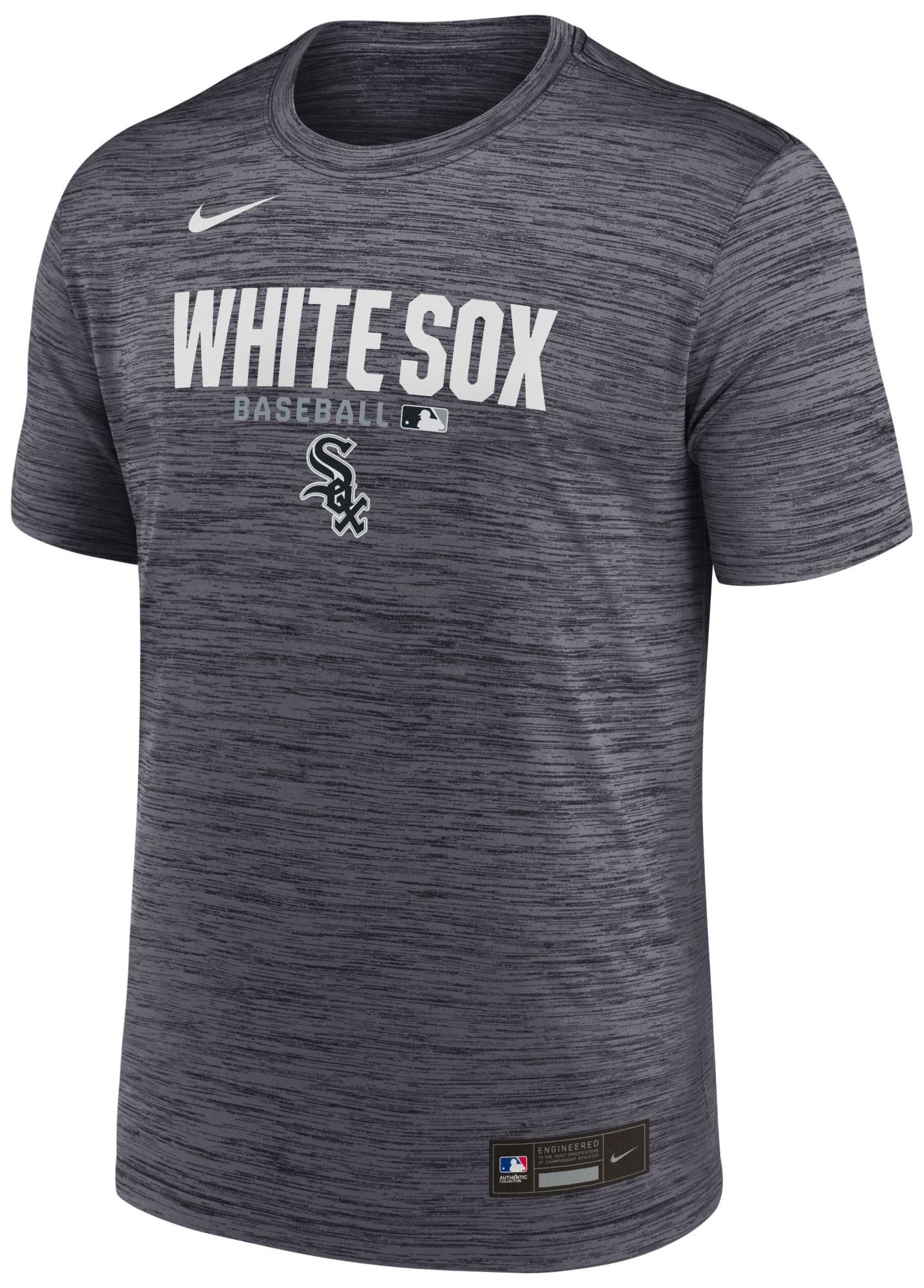 Nike Men's Chicago White Sox Black Authentic Collection Velocity T-Shirt
