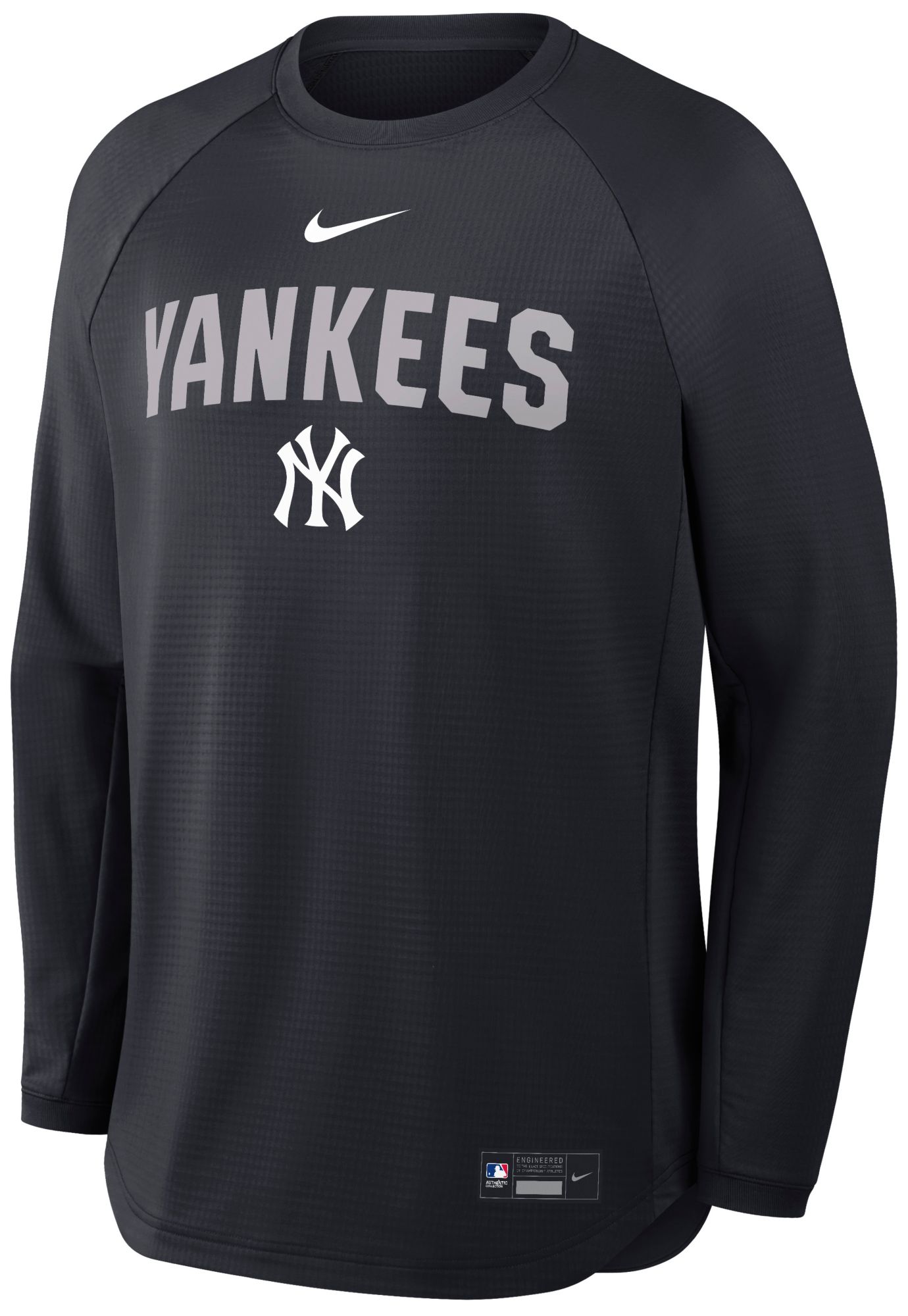 Nike Men's New York Yankees Yellow Authentic Collection Midweight Crewneck Sweatshirt