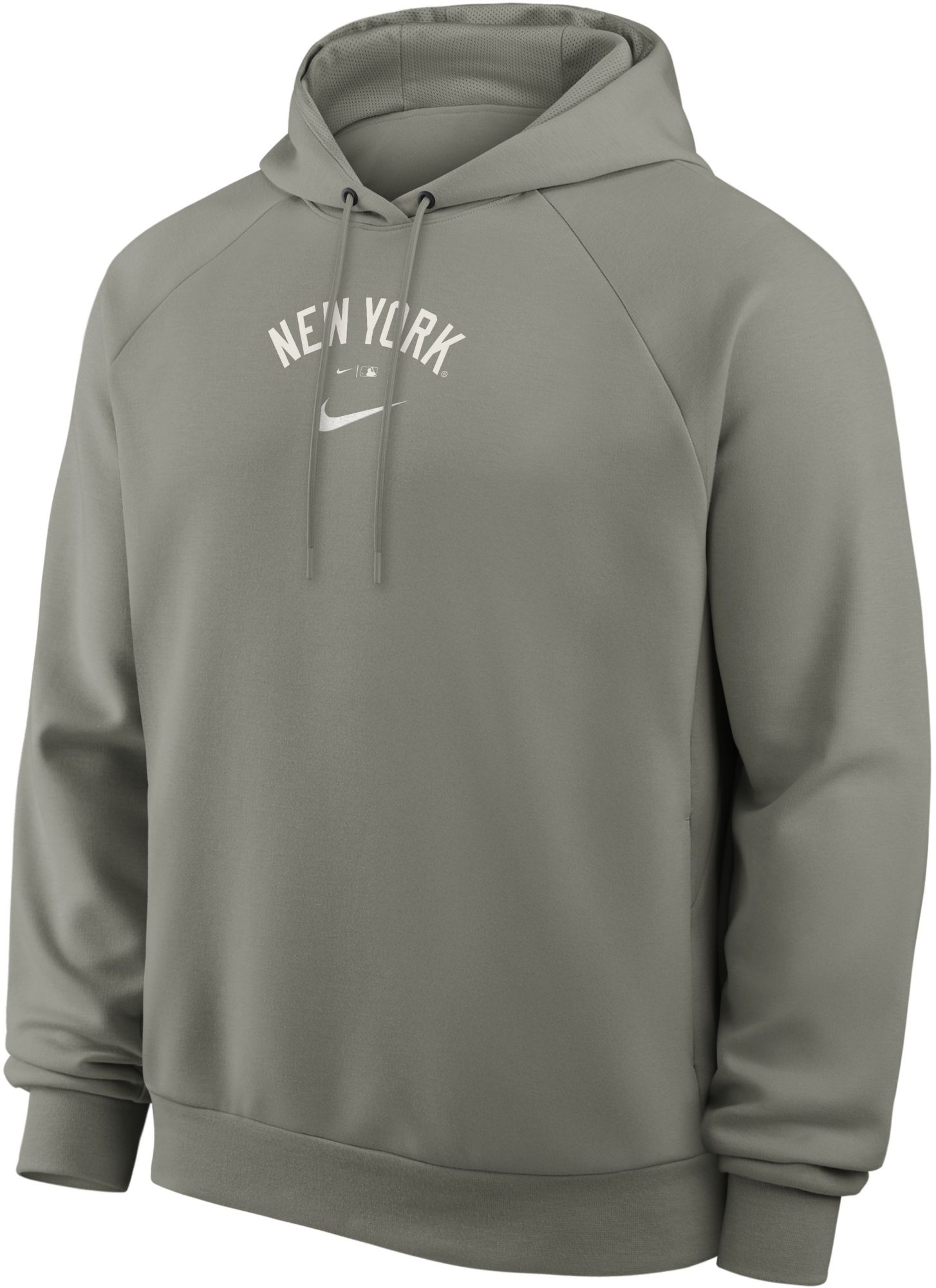 Nike Men's New York Yankees Gray Dri-FIT Primary Fleece UV Pullover Hoodie