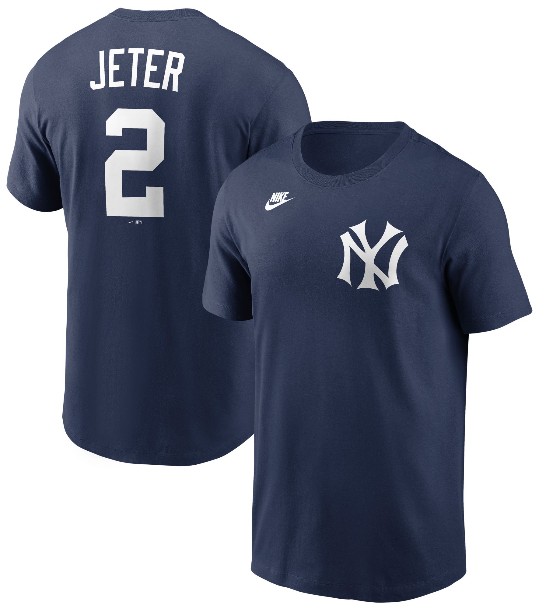 Nike Men's New York Yankees Derek Jeter #2 Navy Cooperstown T-Shirt