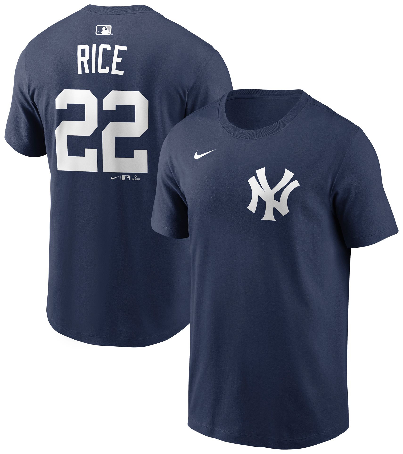 Nike Men's New York Yankees Ben Rice #22 Navy Home T-Shirt