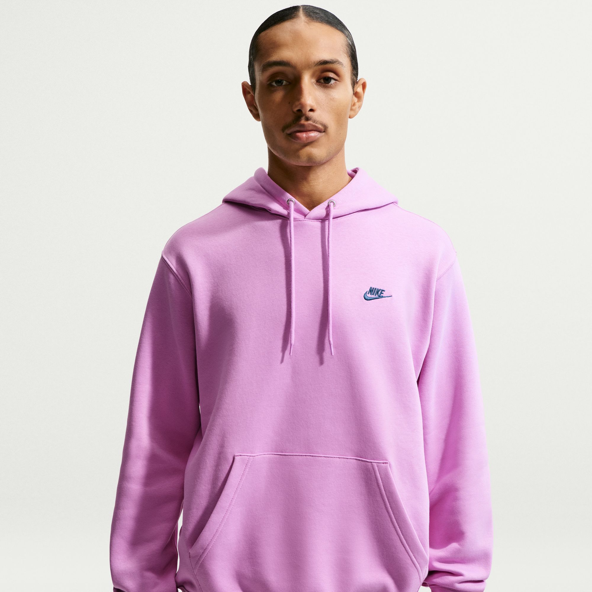 Nike Men's Club Fleece Hoodie Lt Magenta thumbnail