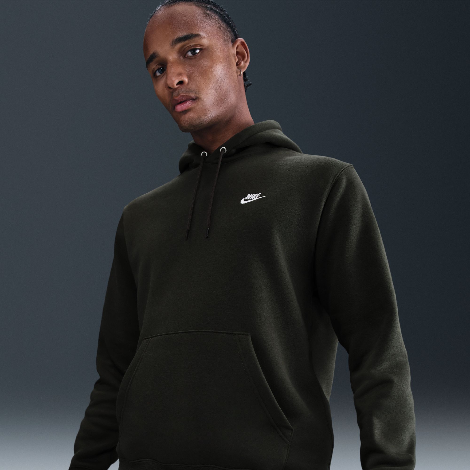 Nike Men's Club Fleece Hoodie Sequoia thumbnail