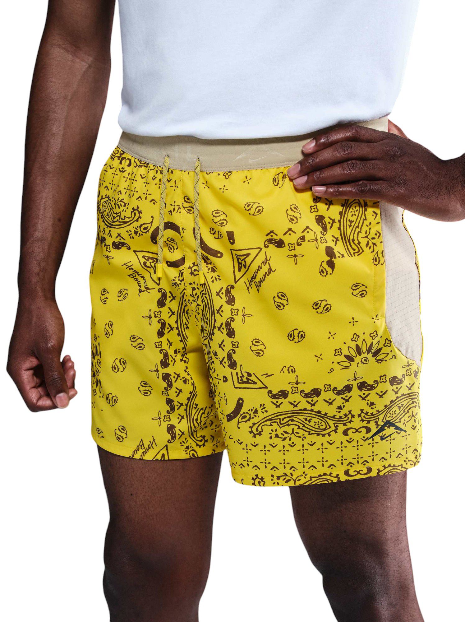 Nike Men's Dri-FIT Trail 6'' Brief-Lined Allover Print Running Shorts