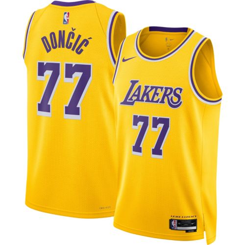 Lakers DONČIĆ 77番 ユニフォーム Nike Adult Los Angeles Lakers Luka Doncic #77 Yellow Icon