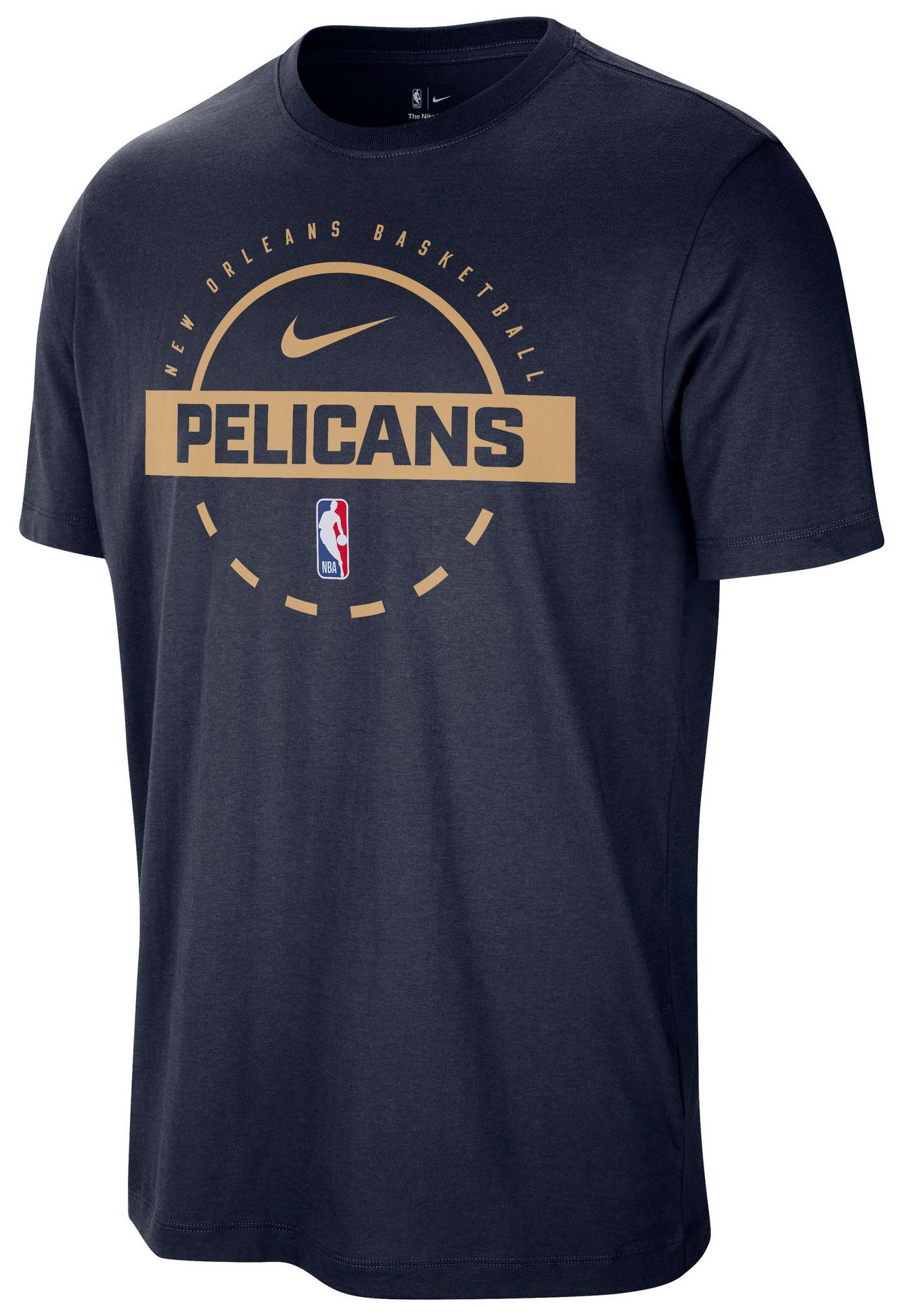 Nike Men's New Orleans Pelicans Navy On Court Practice T-Shirt