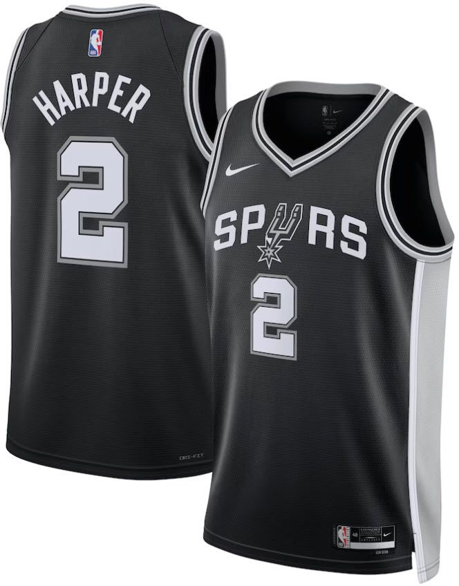 Nike Adult San Antonio Spurs Dylan Harper #2 Swingman Icon Jersey