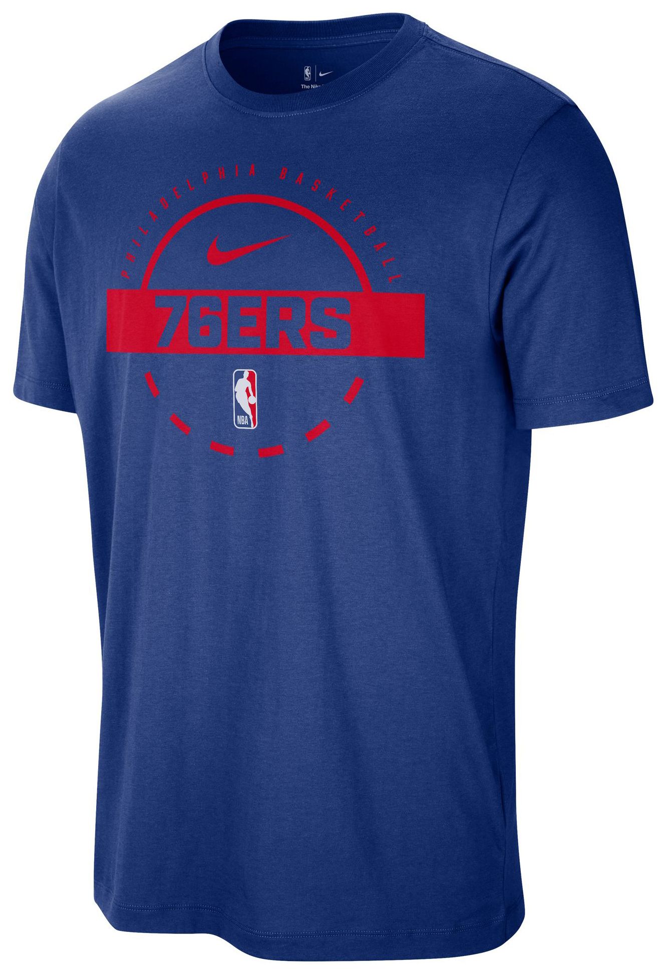 Nike Men's Philadelphia 76ers Blue On Court Practice T-Shirt
