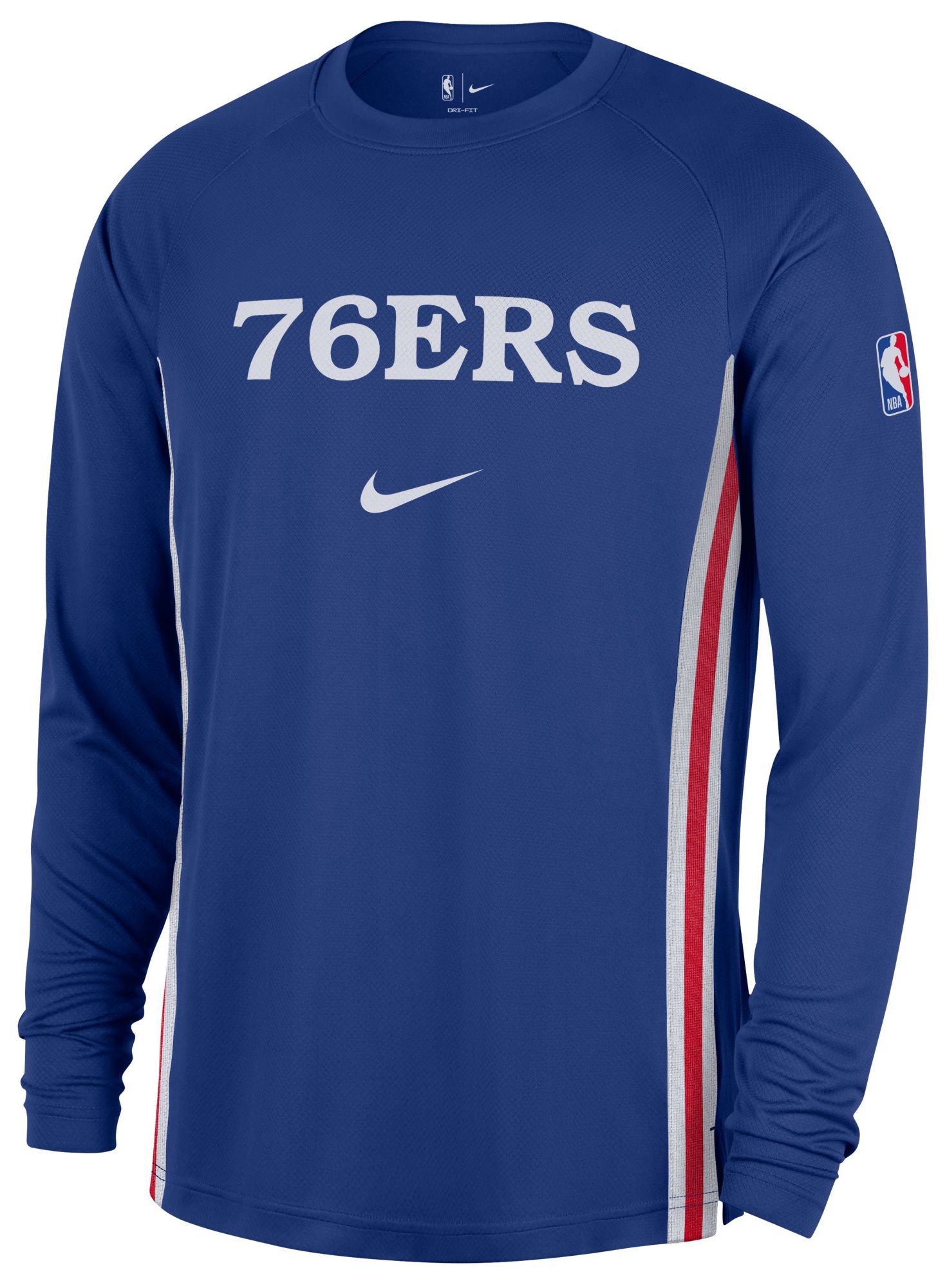 Nike Men's Philadelphia 76ers Blue Pregame Long Sleeve T-Shirt